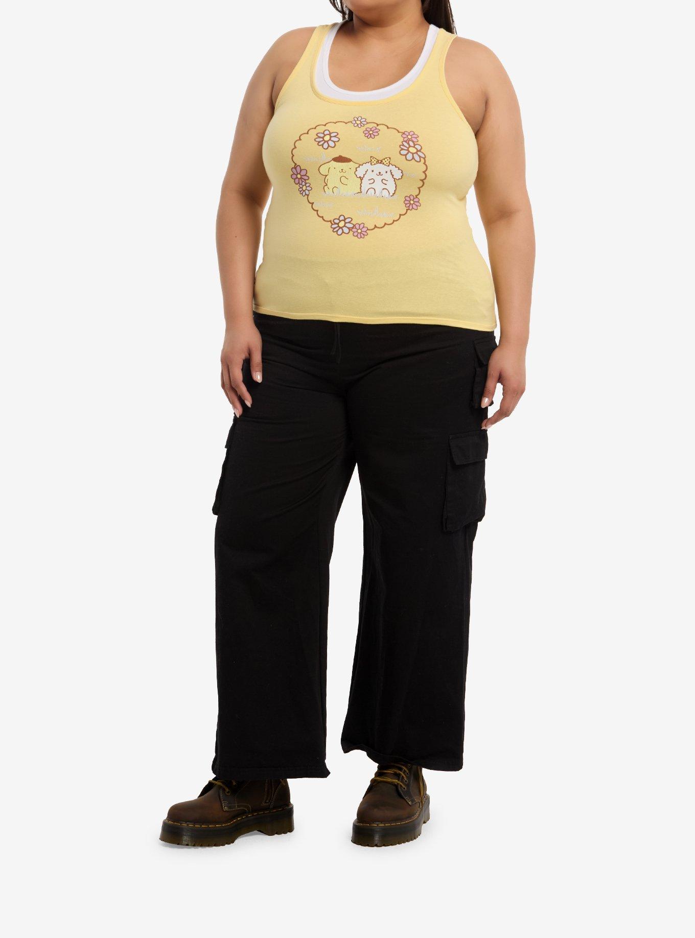 Pompompurin Layered Girls Tank Top Plus Size, , hi-res