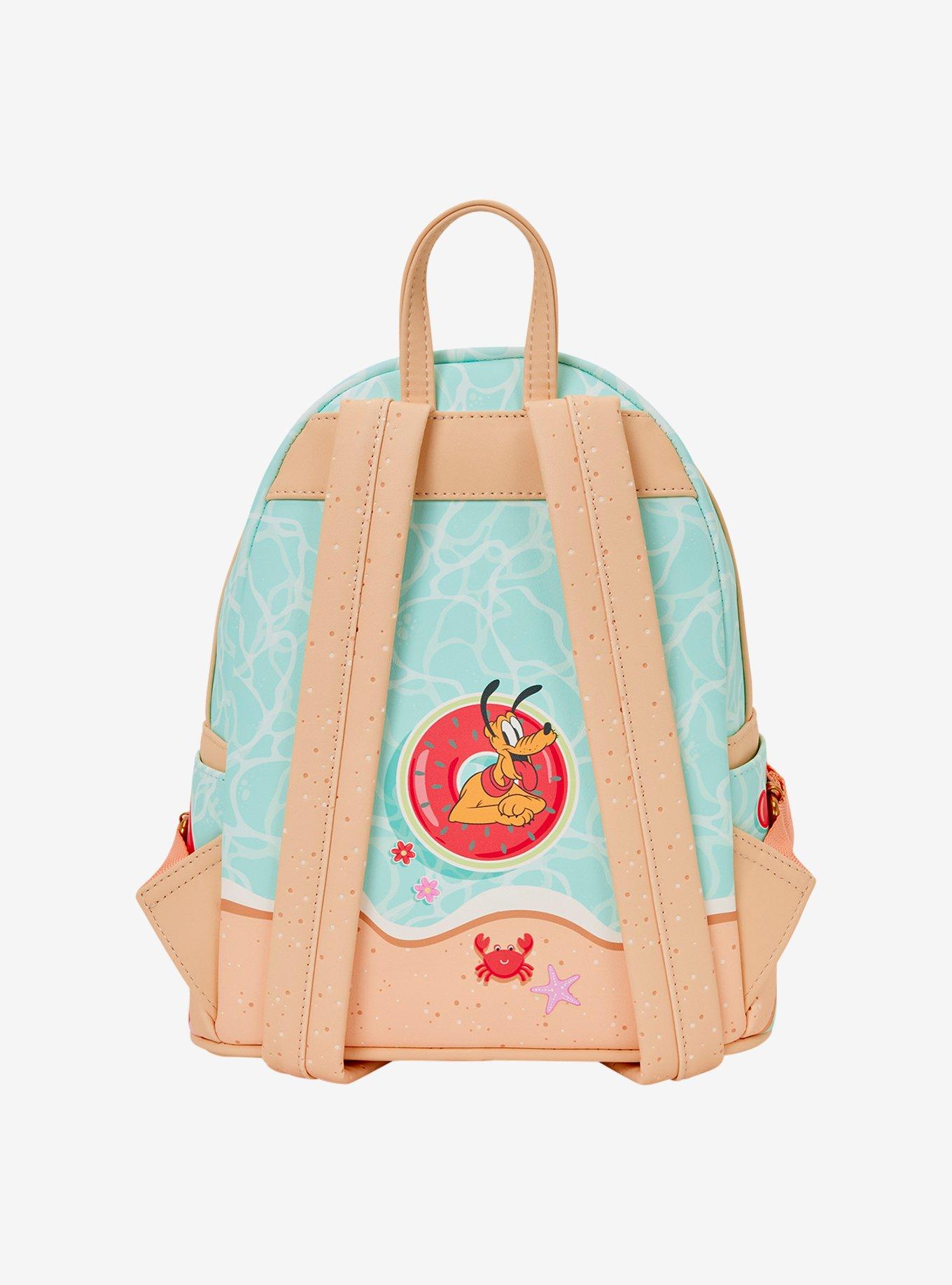 Loungefly Disney Mickey & Minnie Fruit Floaties Beach Scene Mini Backpack, , alternate
