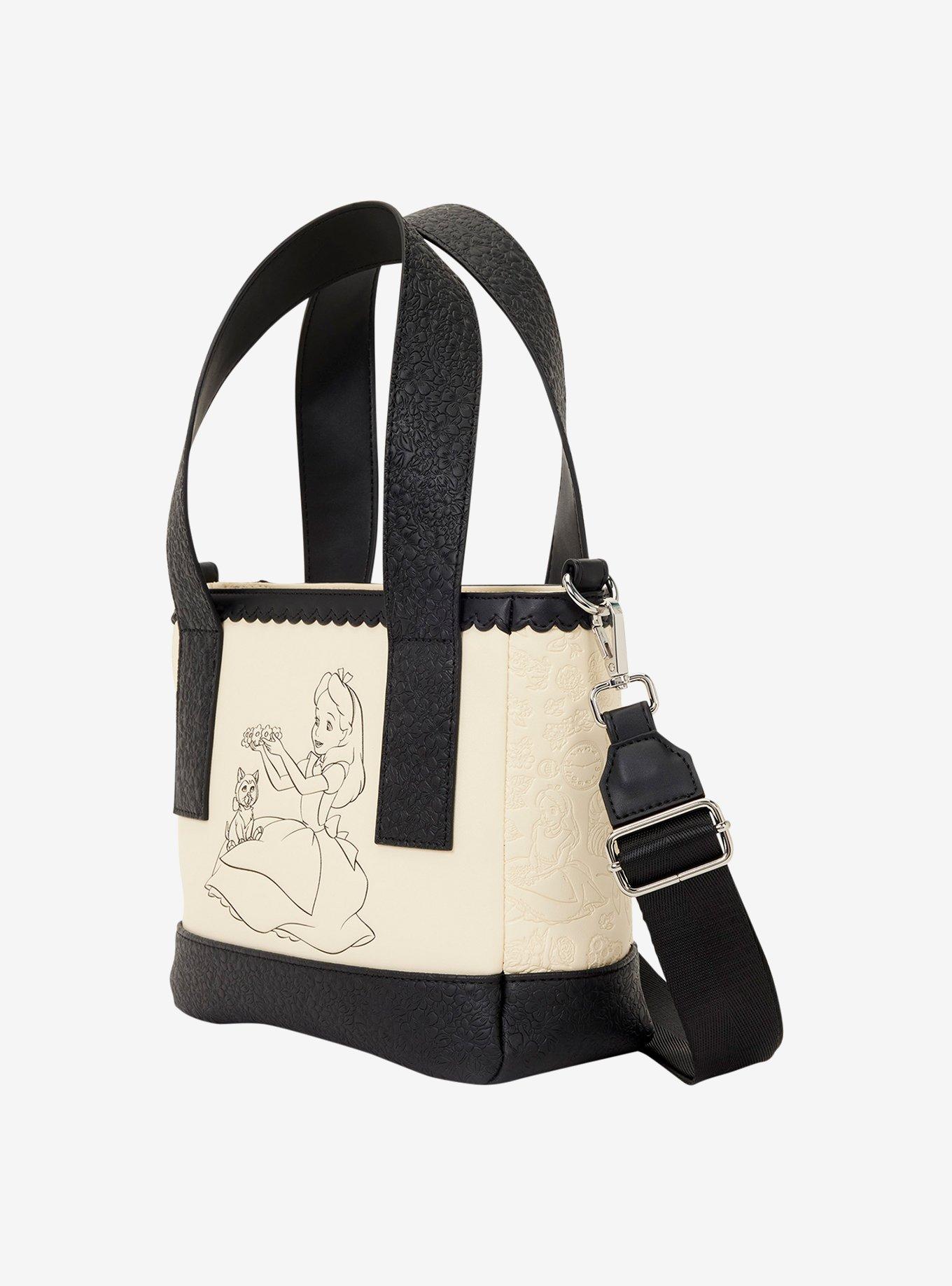 Loungefly Disney Alice in Wonderland Tonal Portrait Mini Crossbody Tote Bag, , alternate