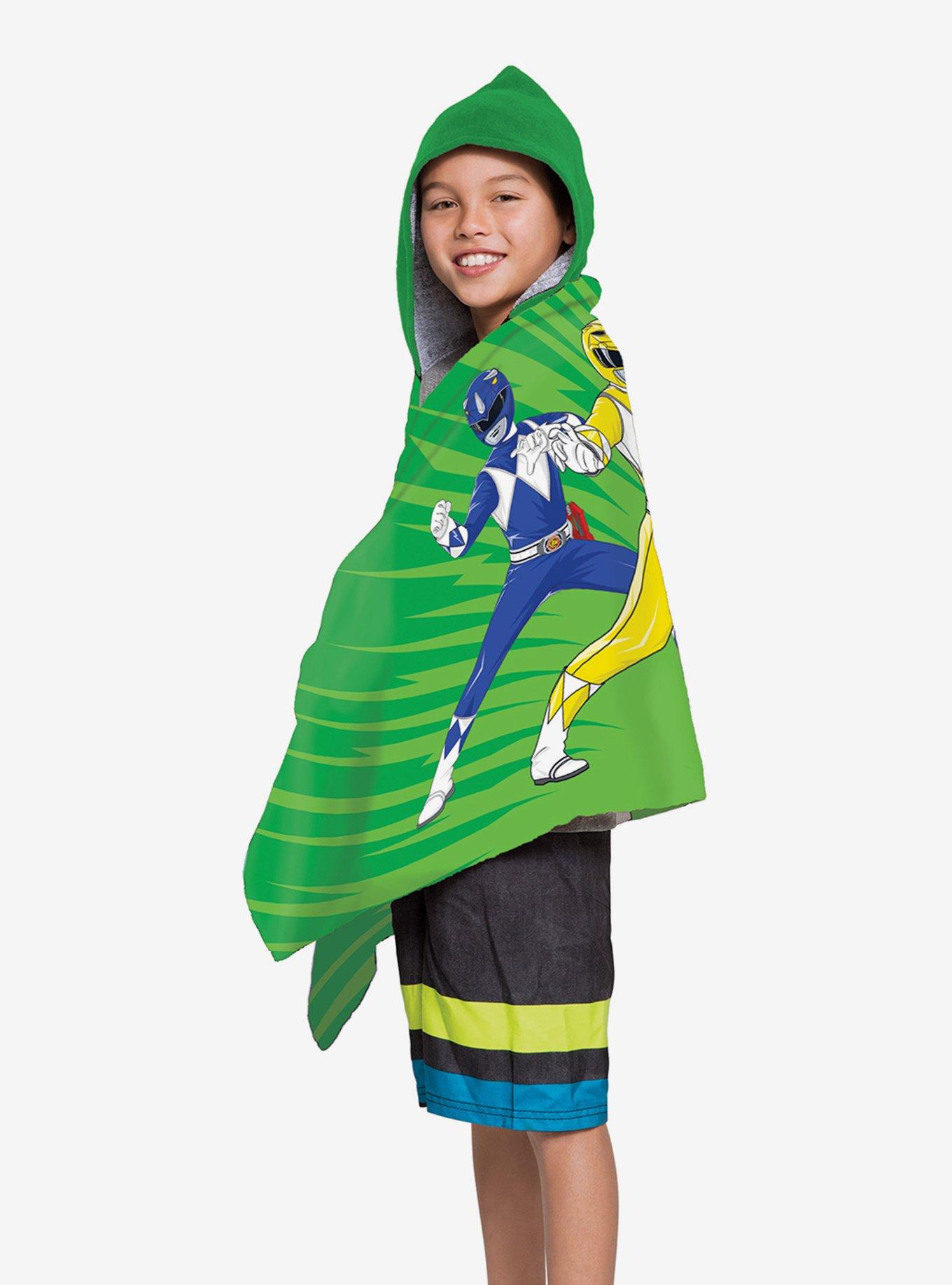 Mighty Morphin Power Rangers Power Burst Youth Hooded Towel, , alternate