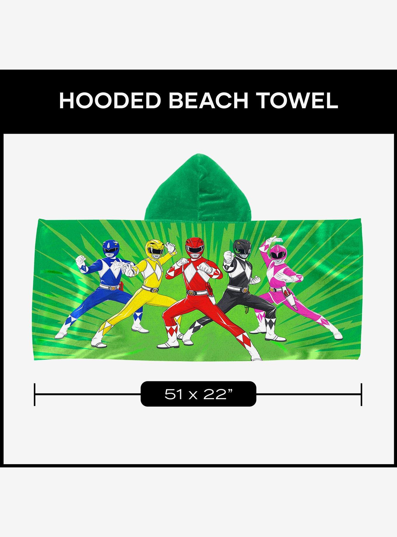 Mighty Morphin Power Rangers Power Burst Youth Hooded Towel