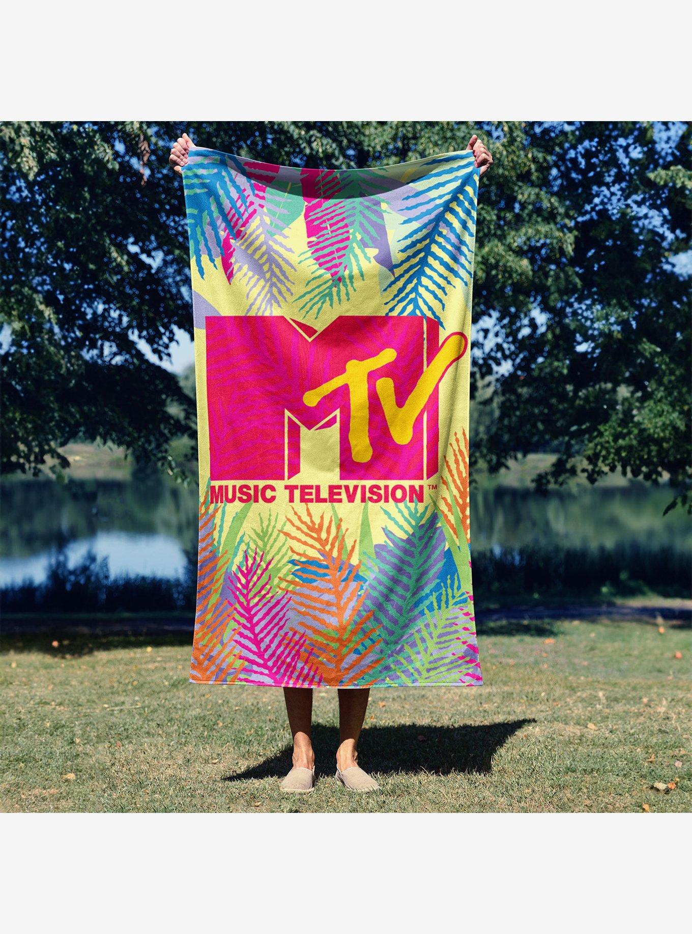 MTV Vibrant Logo Microfiber Beach Towel, , alternate