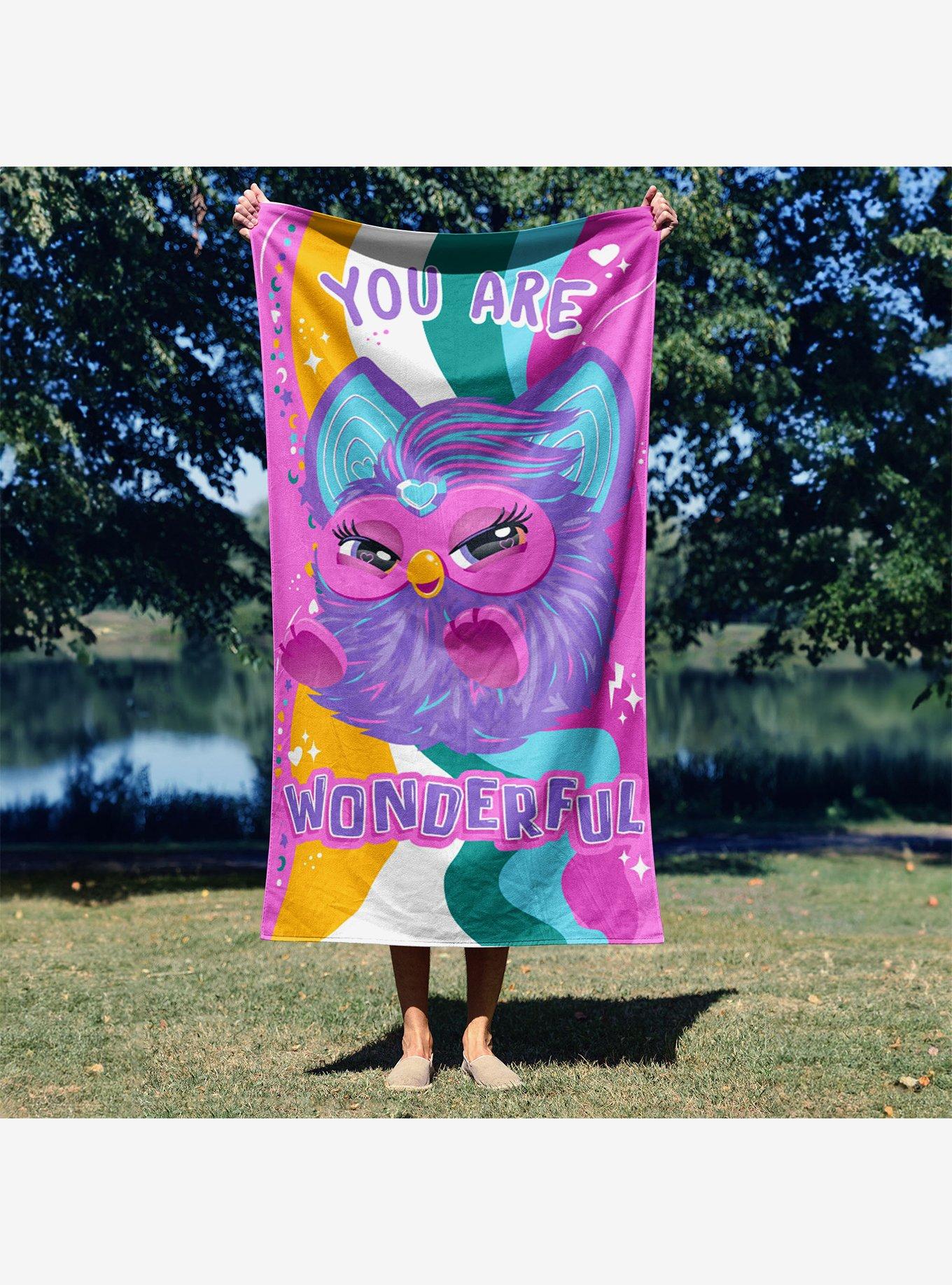 Furby You Are Wonderful Microfiber Beach Towel, , alternate