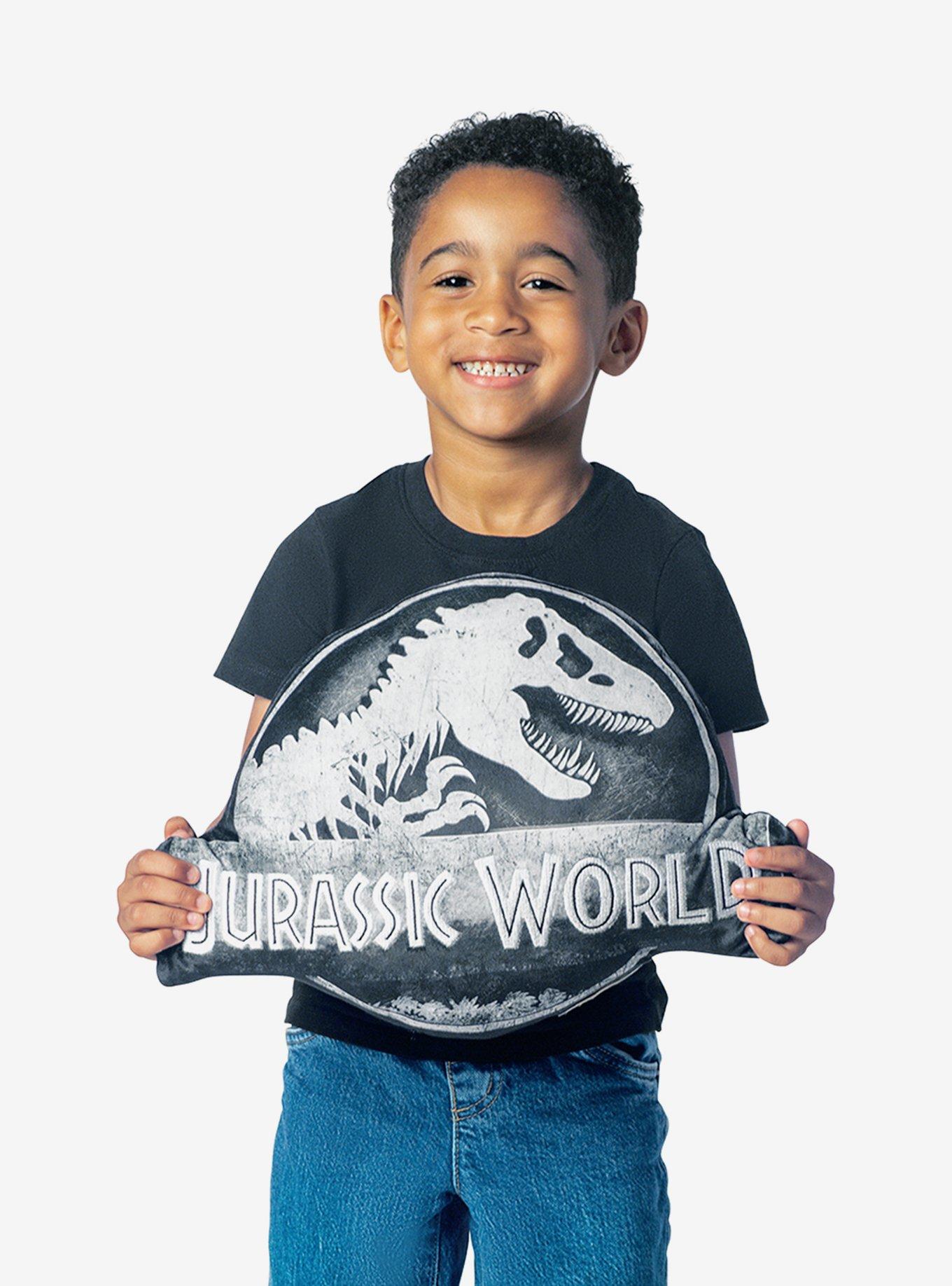 Jurrasic World Stone Logo Knife Edge Cloud Pillow, , hi-res