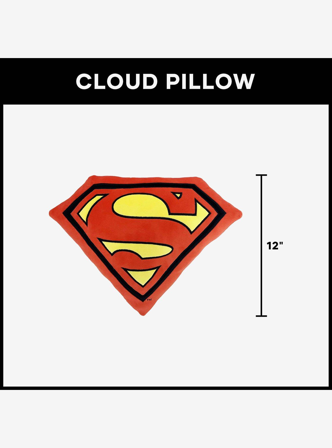 DC Comics Superman Classic Superman Logo Knife Edge Cloud Pillow, , alternate