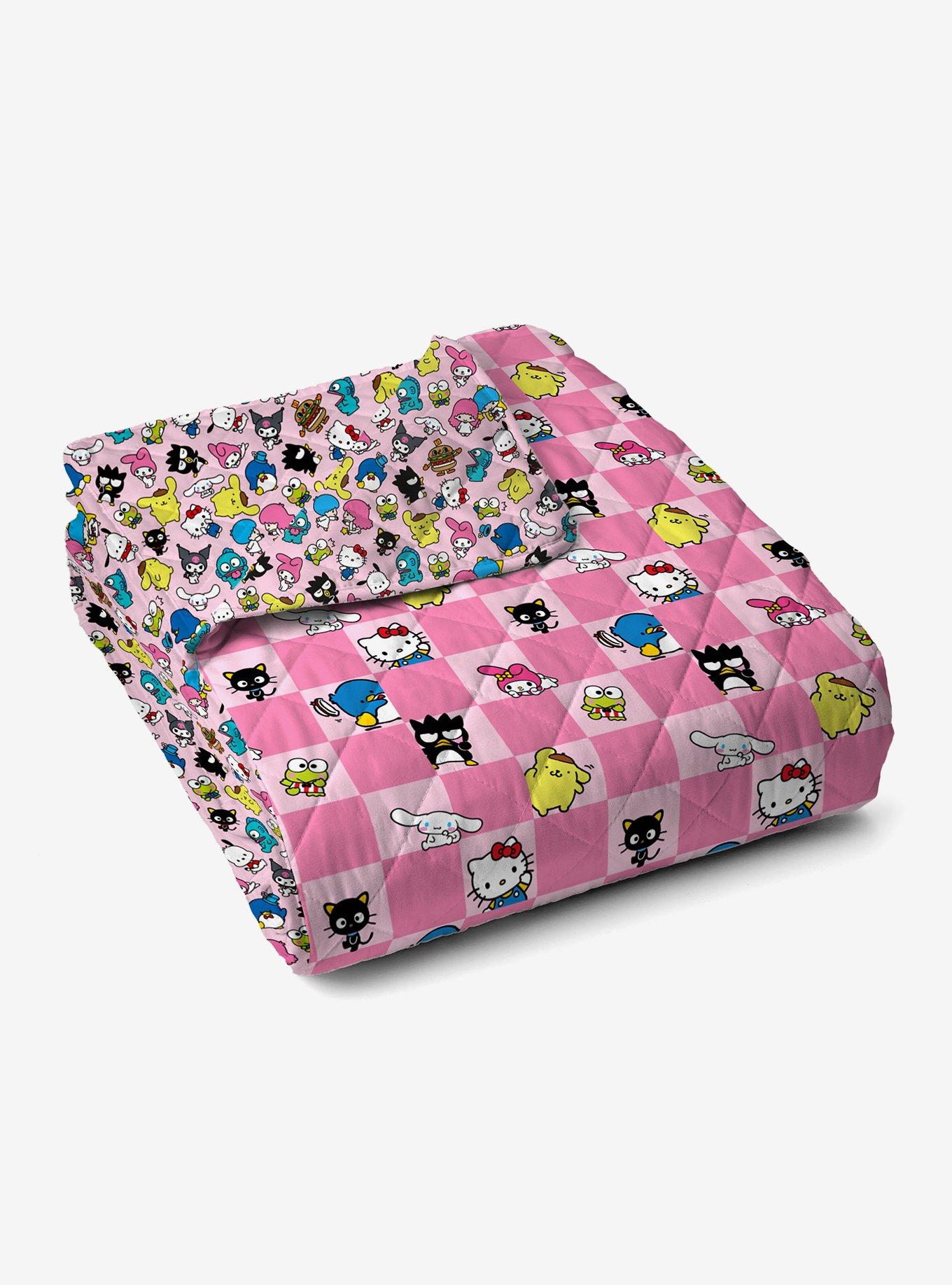 Hello Kitty & Friends Check Quilted Throw Blanket, , alternate