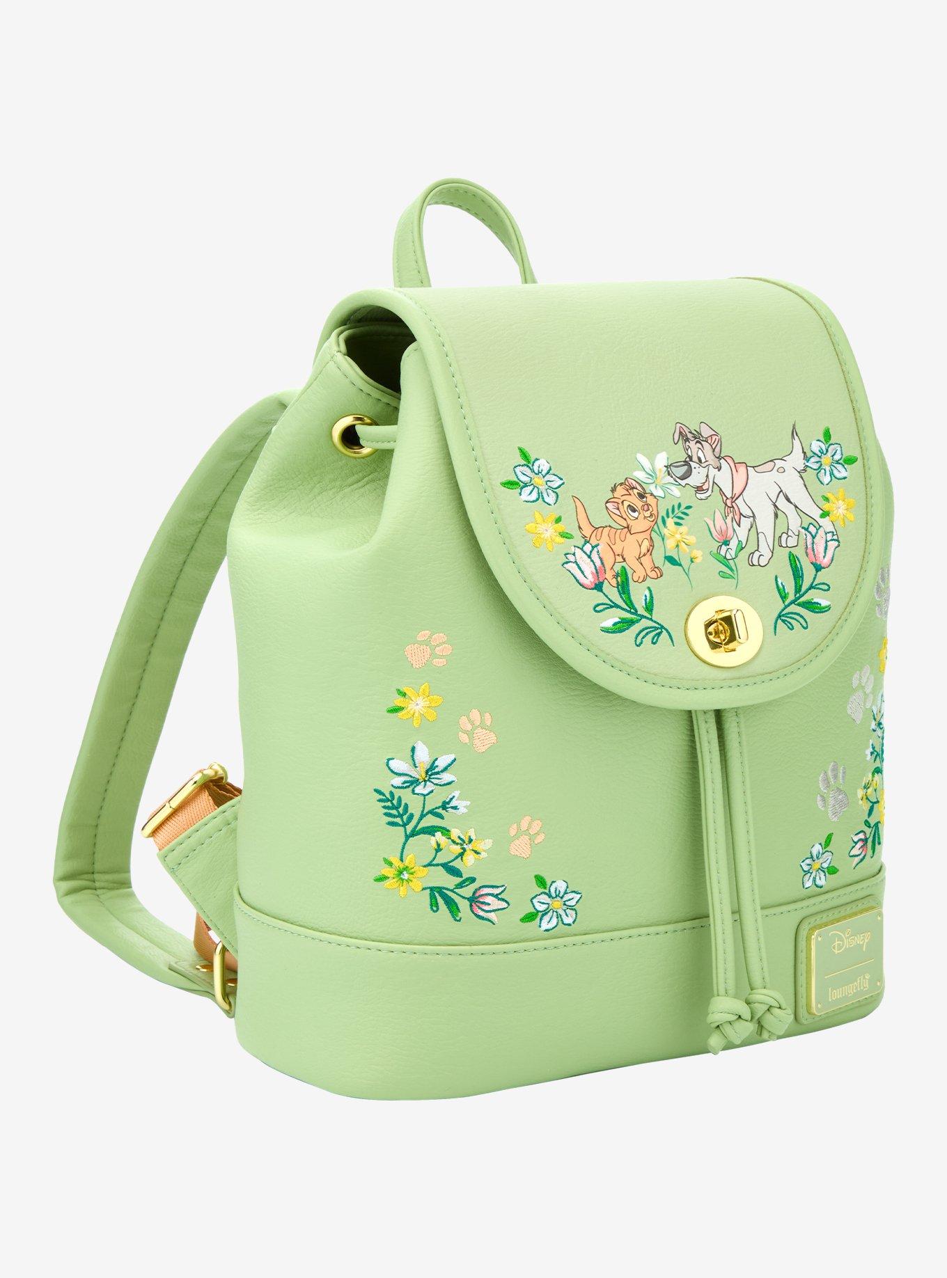Loungefly Disney Oliver & Company Floral Drawstring Mini Backpack - BoxLunch Exclusive