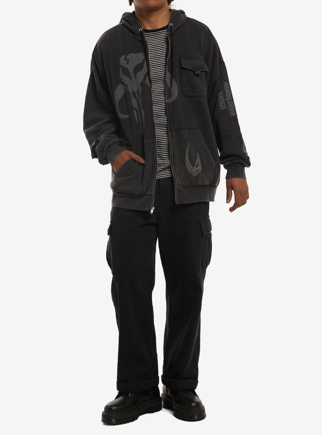 Our Universe Star Wars The Mandalorian And Grogu Mythosaur Oversized Hoodie, BLACK, alternate