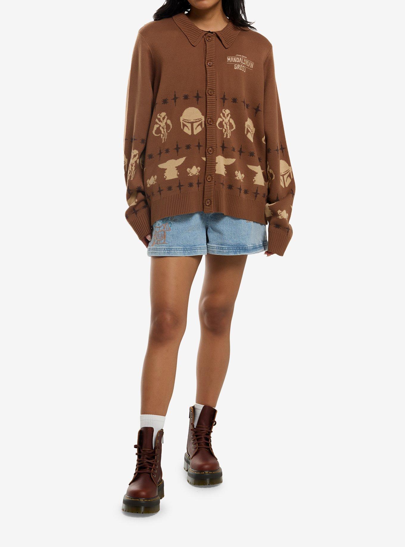 Our Universe Star Wars The Mandalorian And Grogu Mando Icons Collared Cardigan, , hi-res