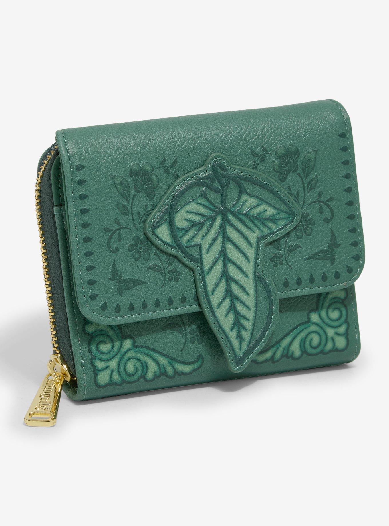 Loungefly The Lord of the Rings Leaf of L&oacute;rien Zip Wallet - BoxLunch Exclusive, , hi-res