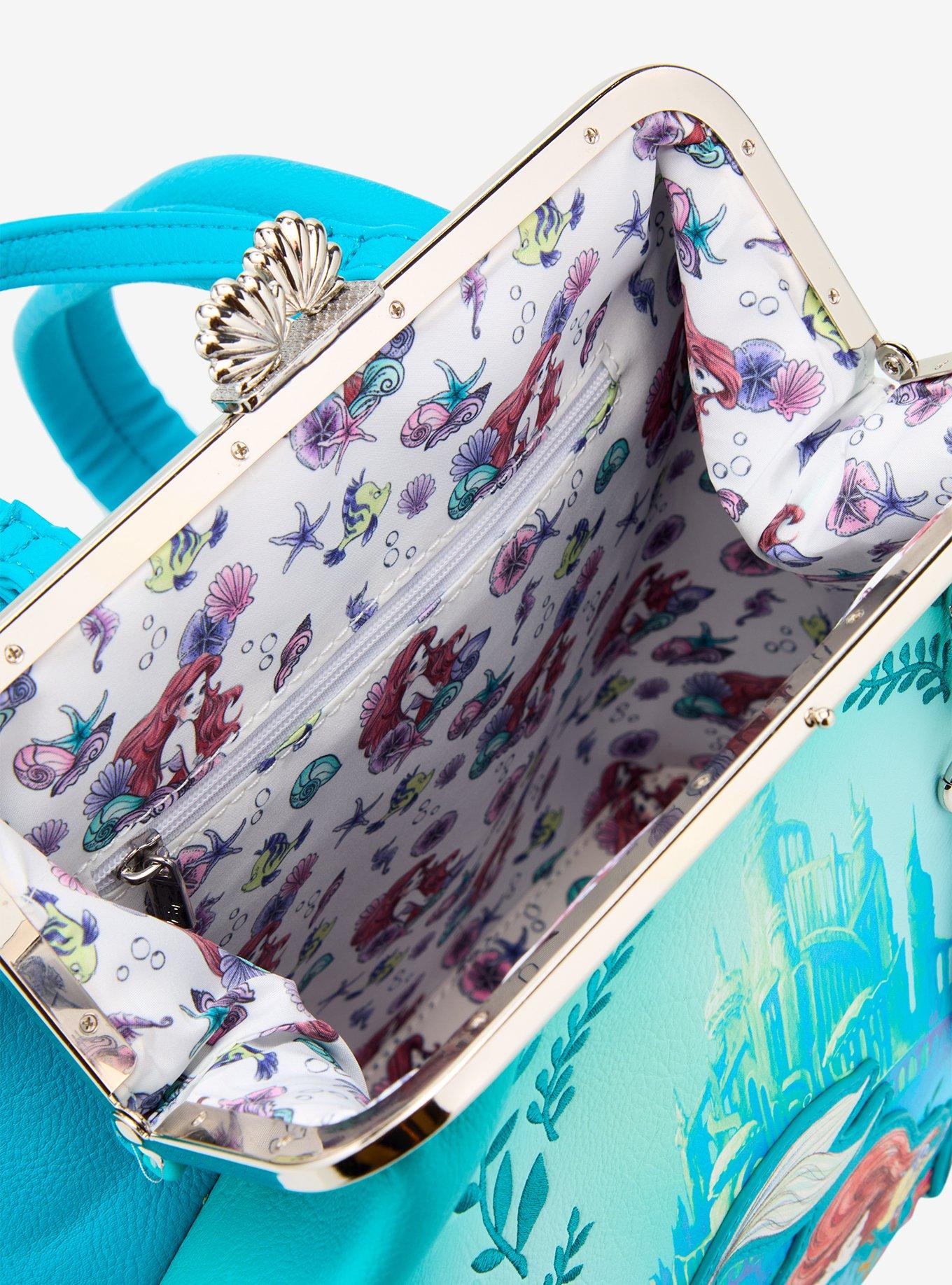 Loungefly Disney The Little Mermaid Ariel Floral Kisslock Mini Backpack - BoxLunch Exclusive