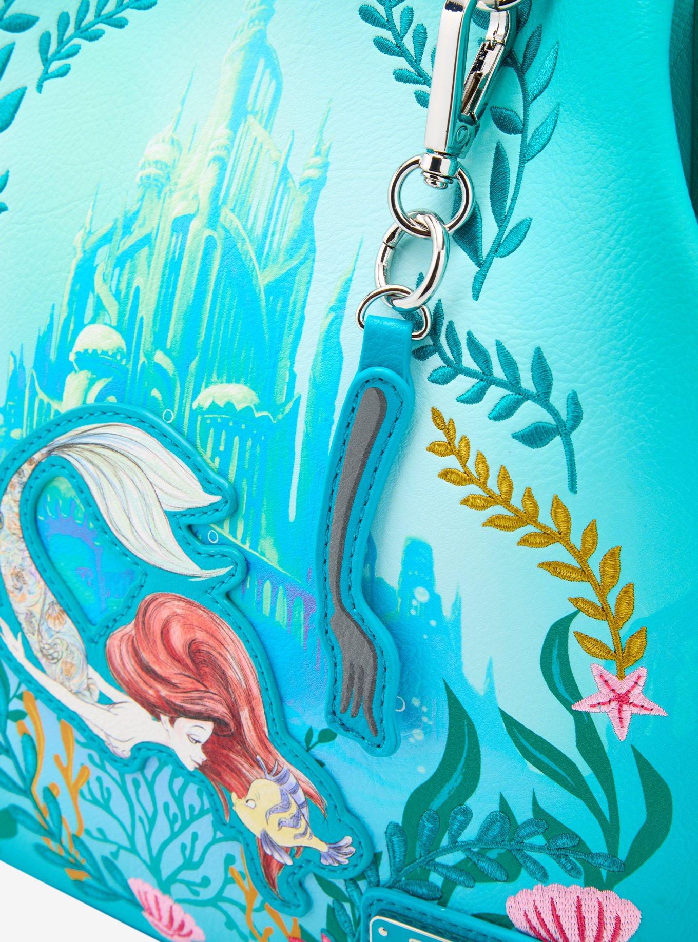 Loungefly Disney The Little Mermaid Ariel Floral Kisslock Mini Backpack - BoxLunch Exclusive, , alternate
