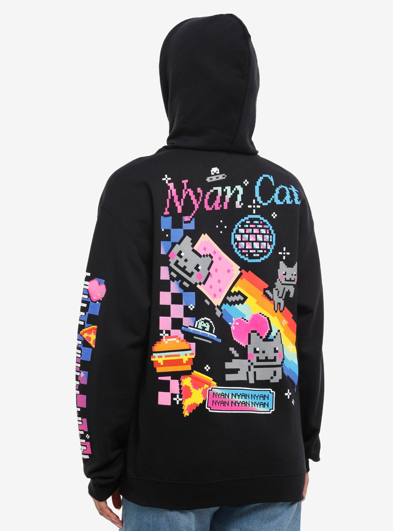 Nyan Cat Rainbow Hoodie, , hi-res