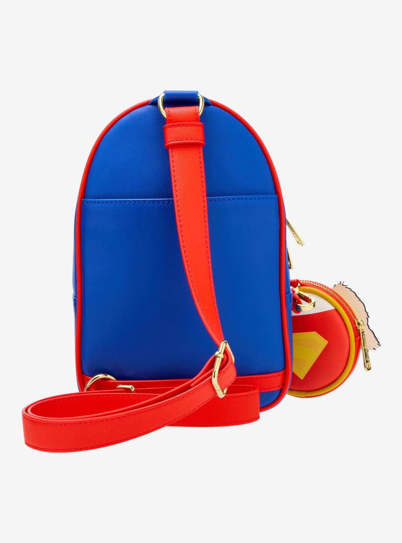 Loungefly DC Comics Supergirl Patches Crossbody Sling Bag with Krypto Coin Purse, , alternate
