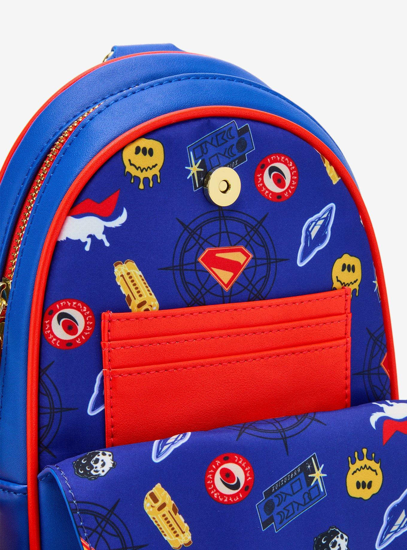 Loungefly DC Comics Supergirl Patches Crossbody Sling Bag with Krypto Coin Purse, , alternate