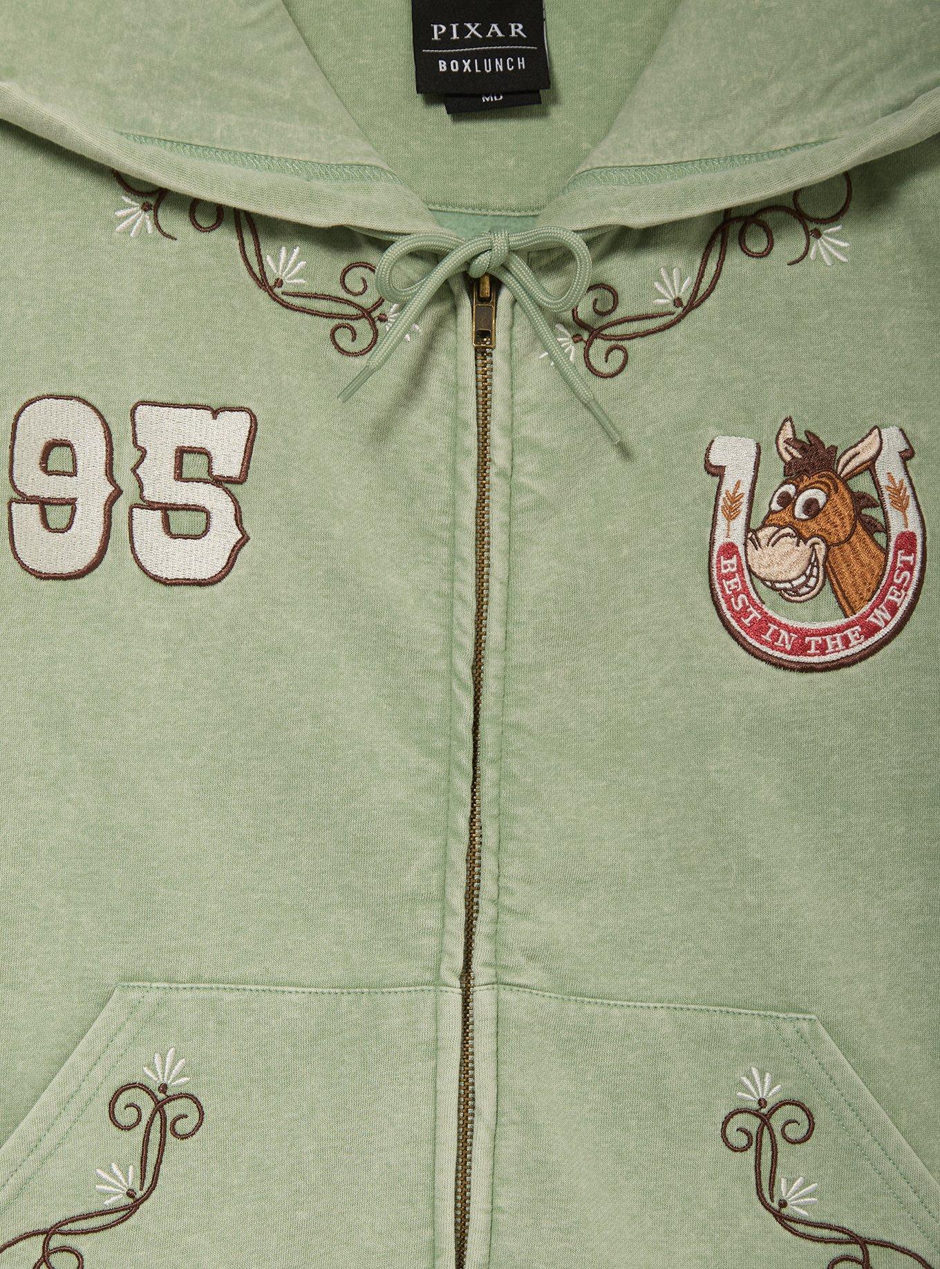Disney Pixar Toy Story Woody & Bullseye Women's Cropped Zippered Hoodie - BoxLunch Exclusive, STONE WASH, alternate