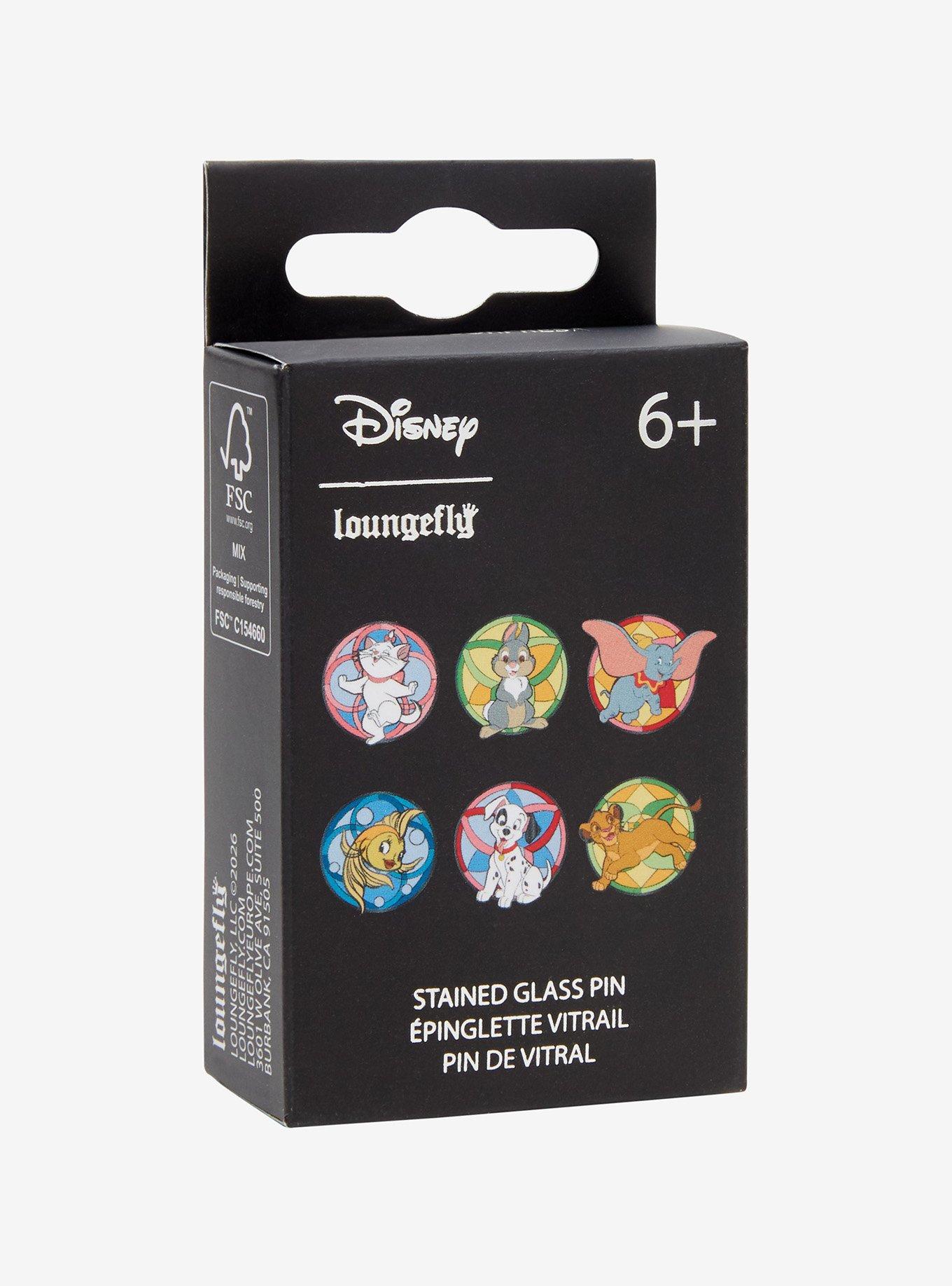 Loungefly Disney Animals Stained Glass Blind Box Enamel Pin Hot Topic Exclusive, , hi-res