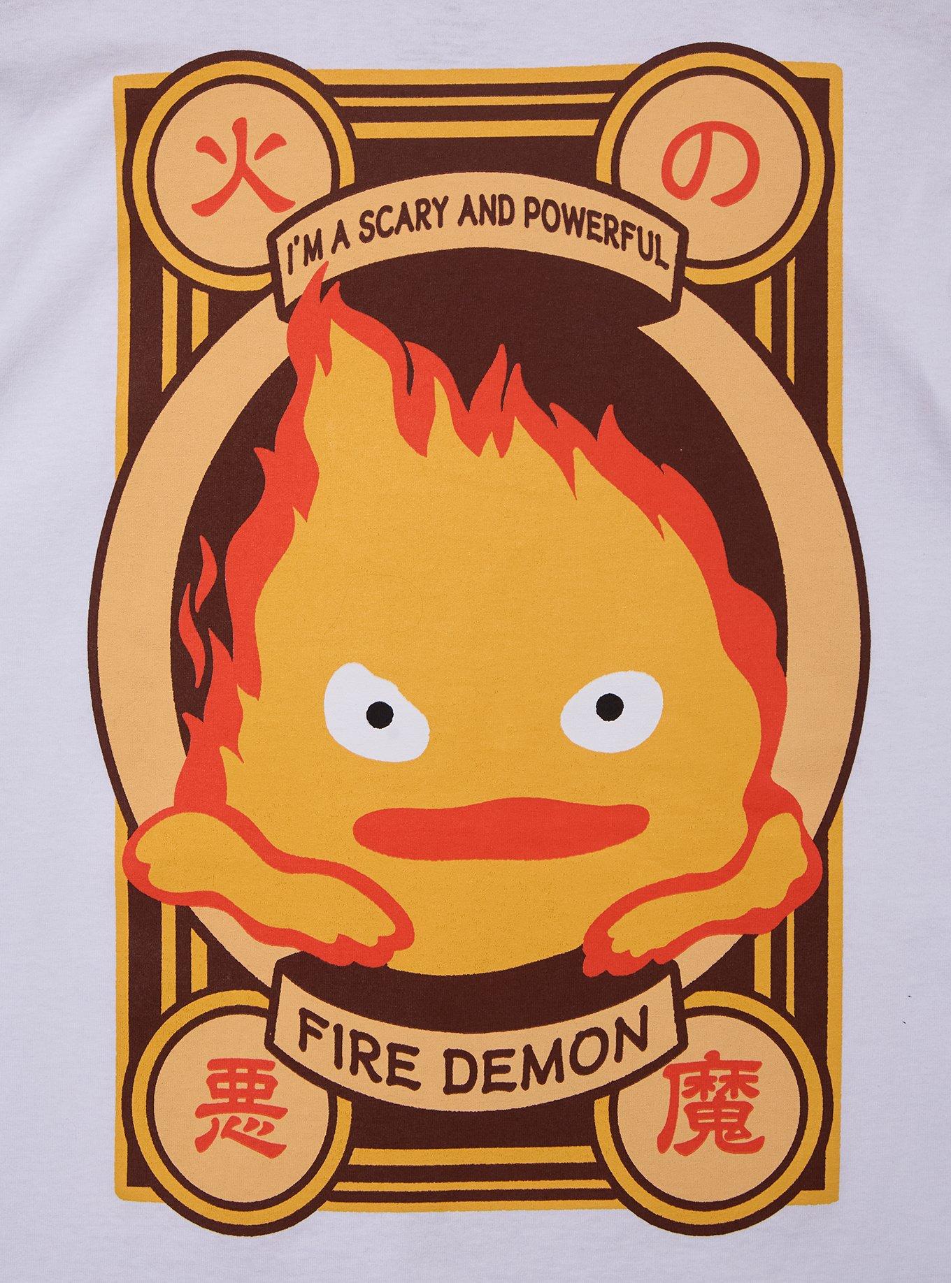 Studio Ghibli&reg; Howl's Moving Castle Calcifer Portrait T-Shirt - BoxLunch Exclusive, GREY, alternate