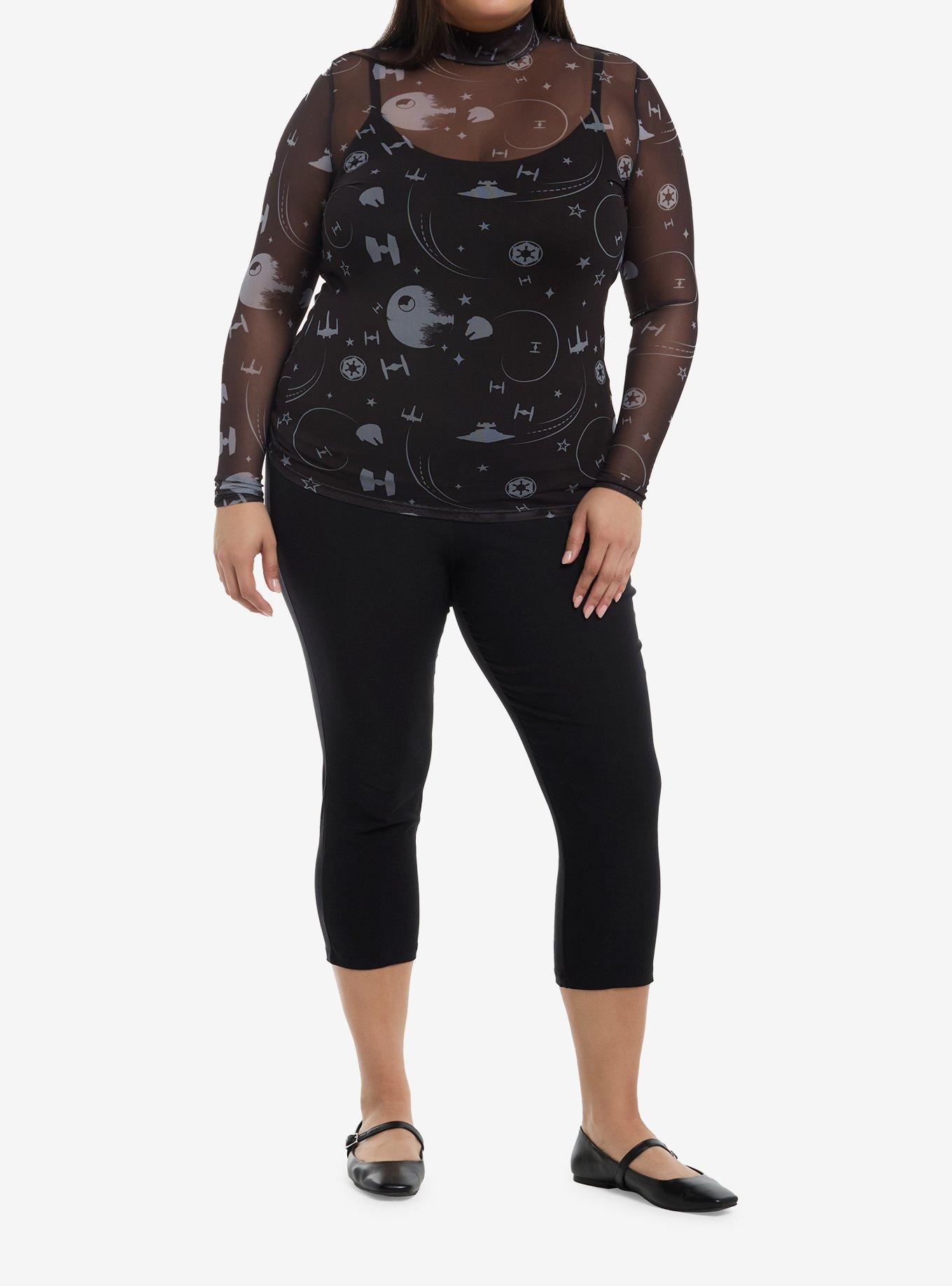 Her Universe Star Wars Empire Ships Mesh Long-Sleeve Top Plus Size Her Universe Exclusive, , hi-res