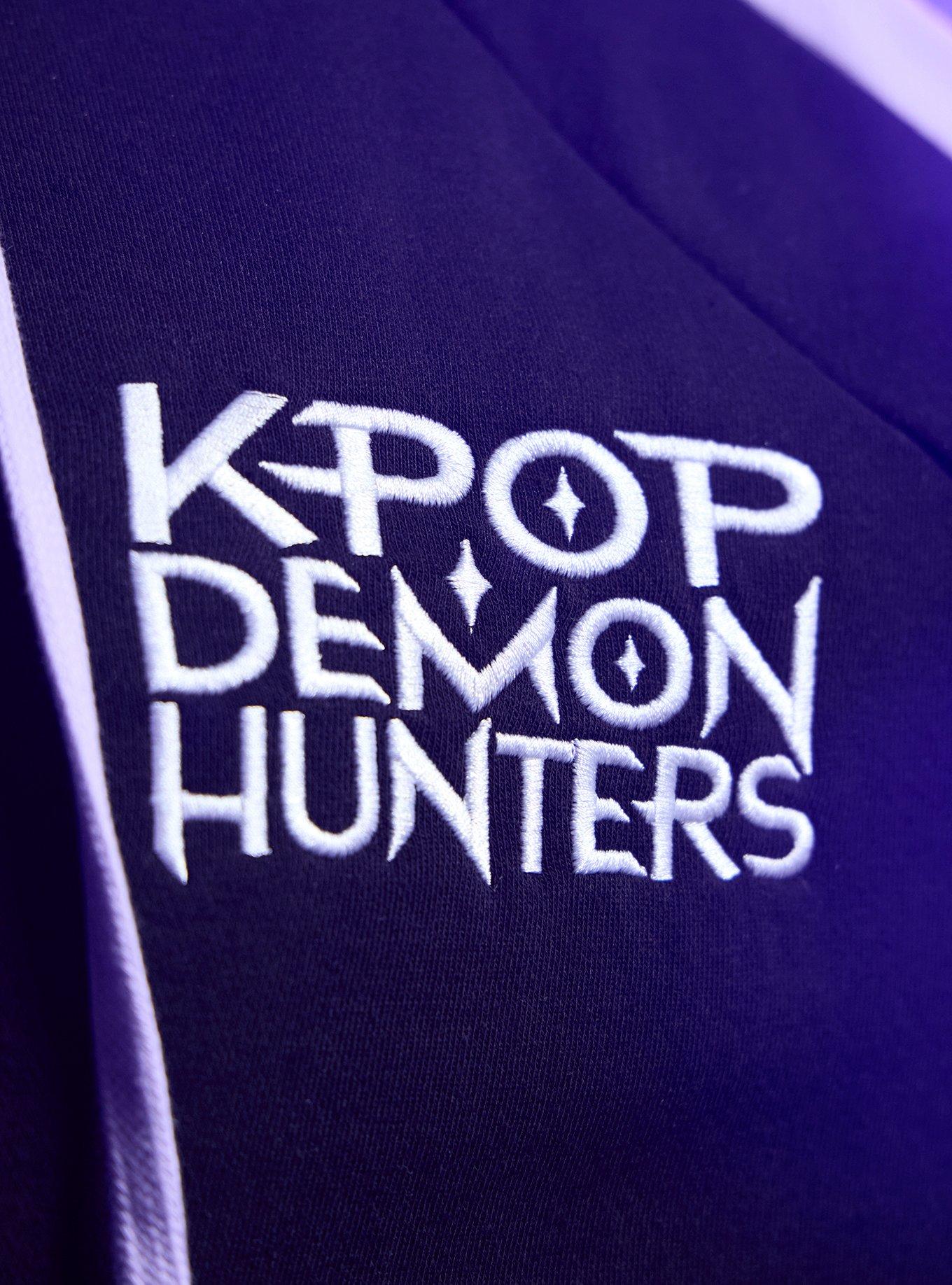 KPop Demon Hunters HUNTR/X Varsity Jacket, BLACK  PINK, alternate - view 4