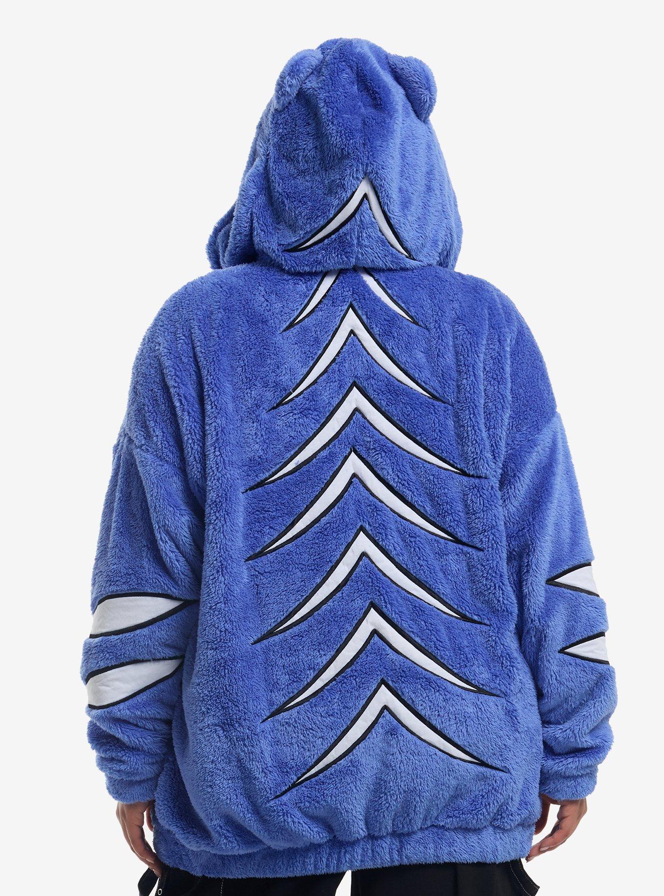 KPop Demon Hunters Derpy Tiger Character Patch Fuzzy Hoodie Plus Size, , hi-res