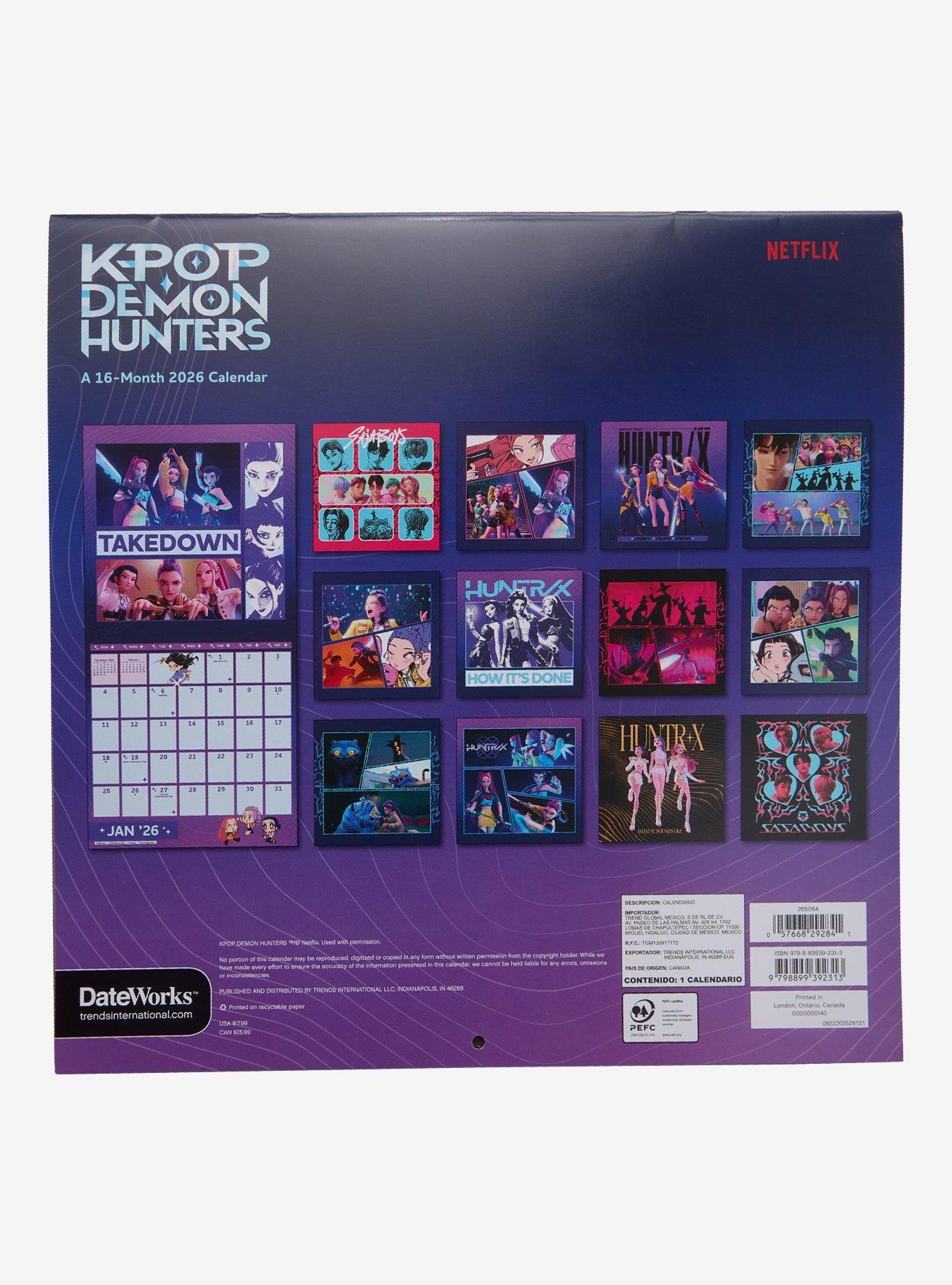 KPop Demon Hunters January 2026 - April 2027 Calendar, , alternate