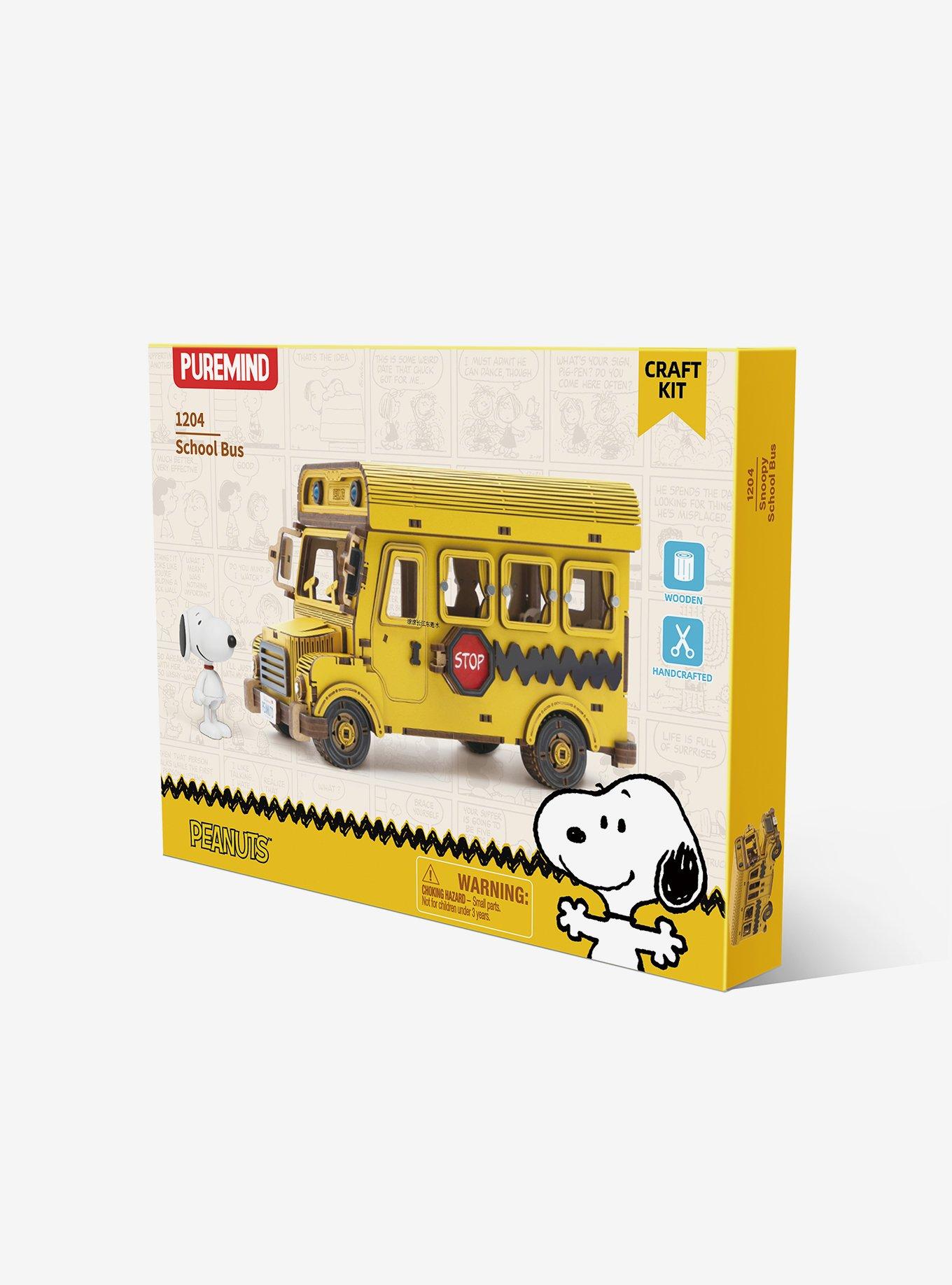 Puremind X Peanuts School Bus Wooden Kit, , hi-res