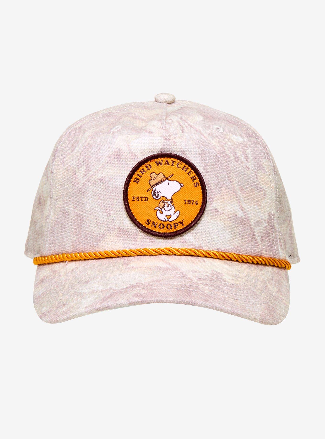 Peanuts Snoopy Camping Camouflage Cord Snapback Hat, , hi-res