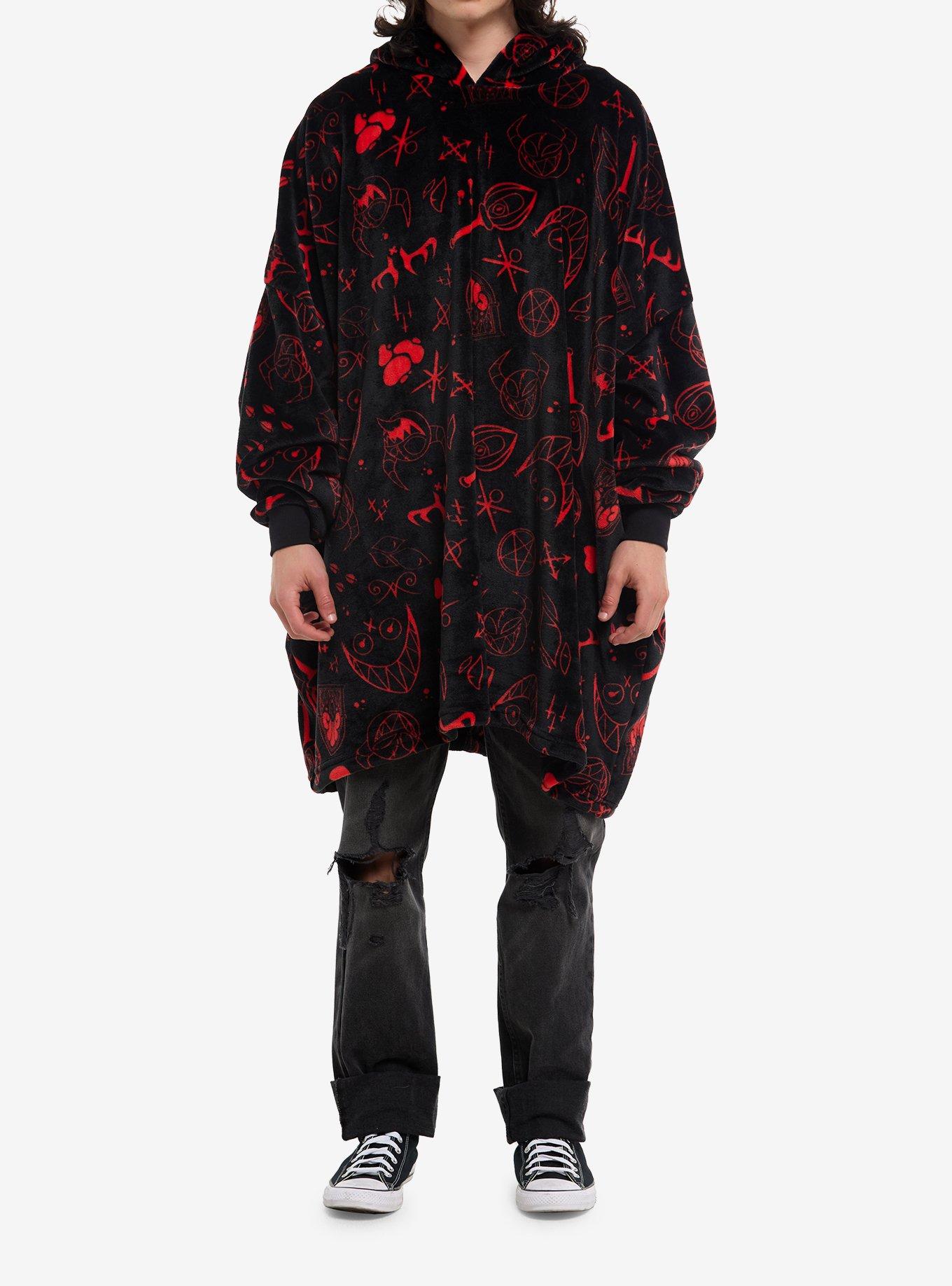 Hazbin Hotel Alastor Fuzzy Oversized Hoodie, , hi-res