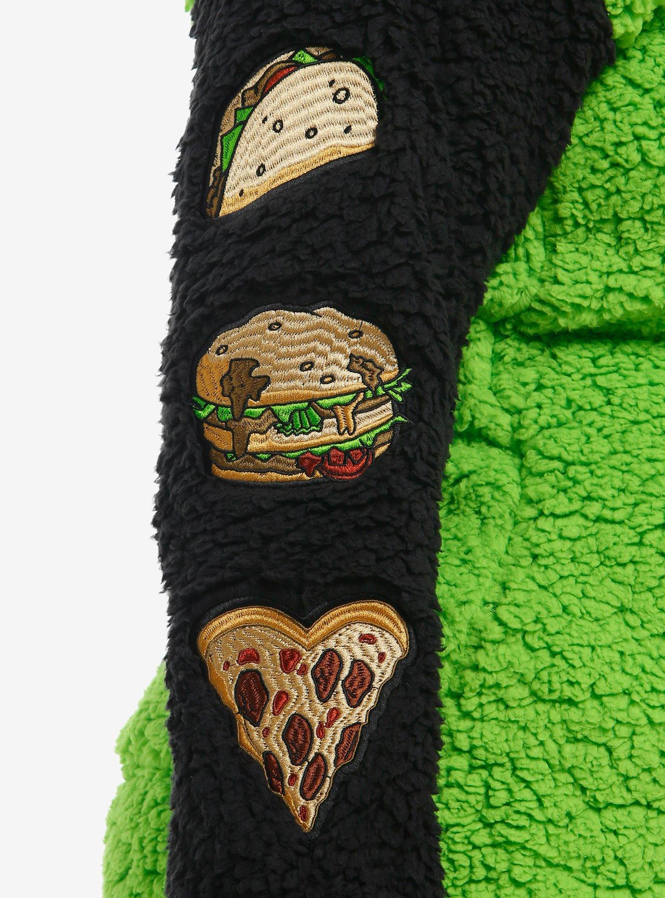 Invader Zim GIR Snacks Sherpa Romper Plus Size, BLACK, alternate