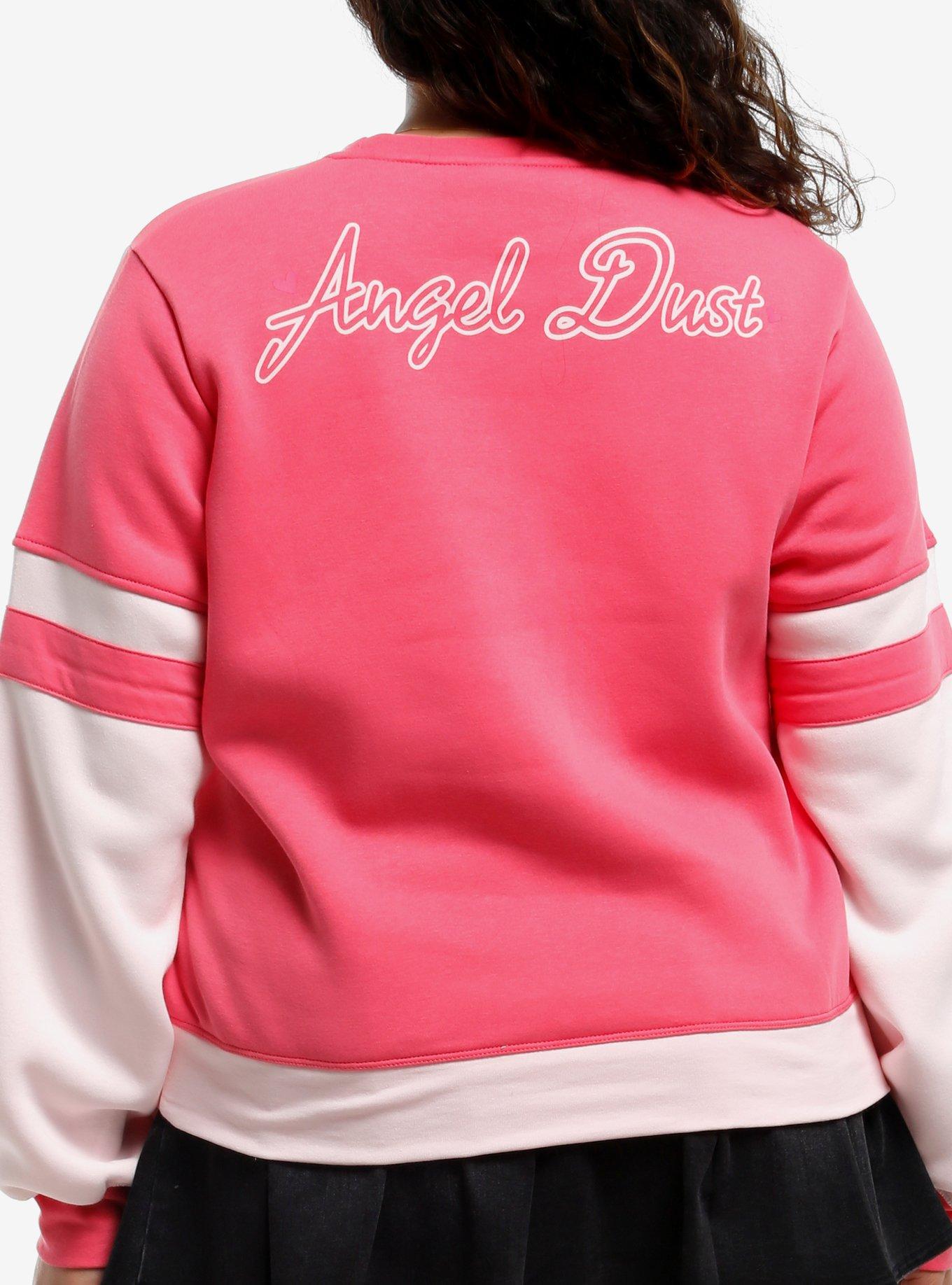 Hazbin Hotel Angel Dust Heart Mesh Girls Sweatshirt Plus Size, , hi-res