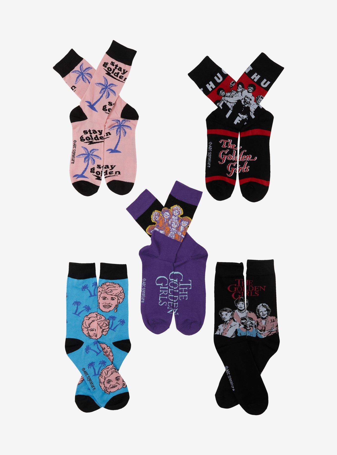 Golden Girls Crew Socks 5 Pair, , hi-res