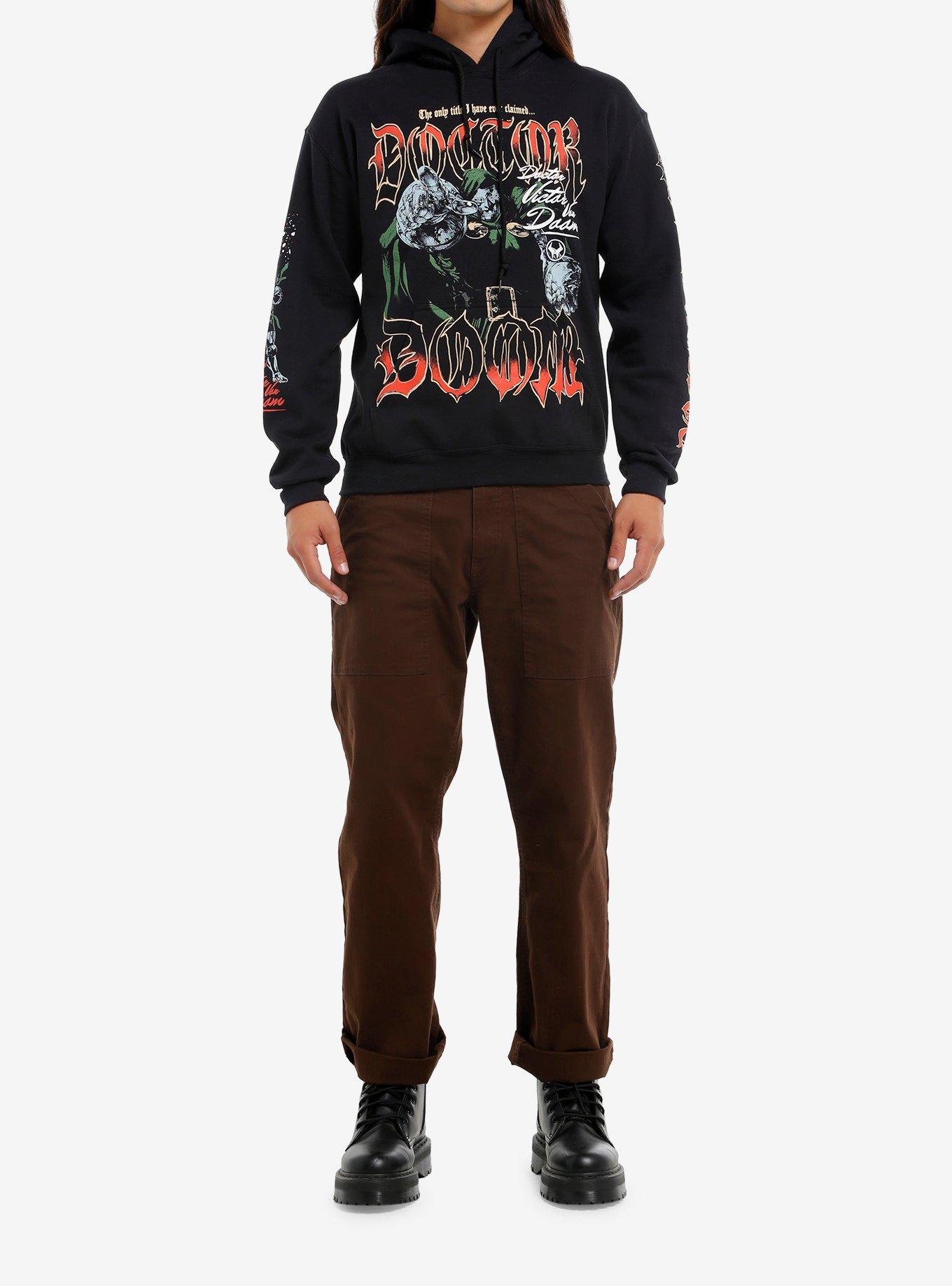 Marvel Doctor Doom Metal Hoodie, BLACK, alternate