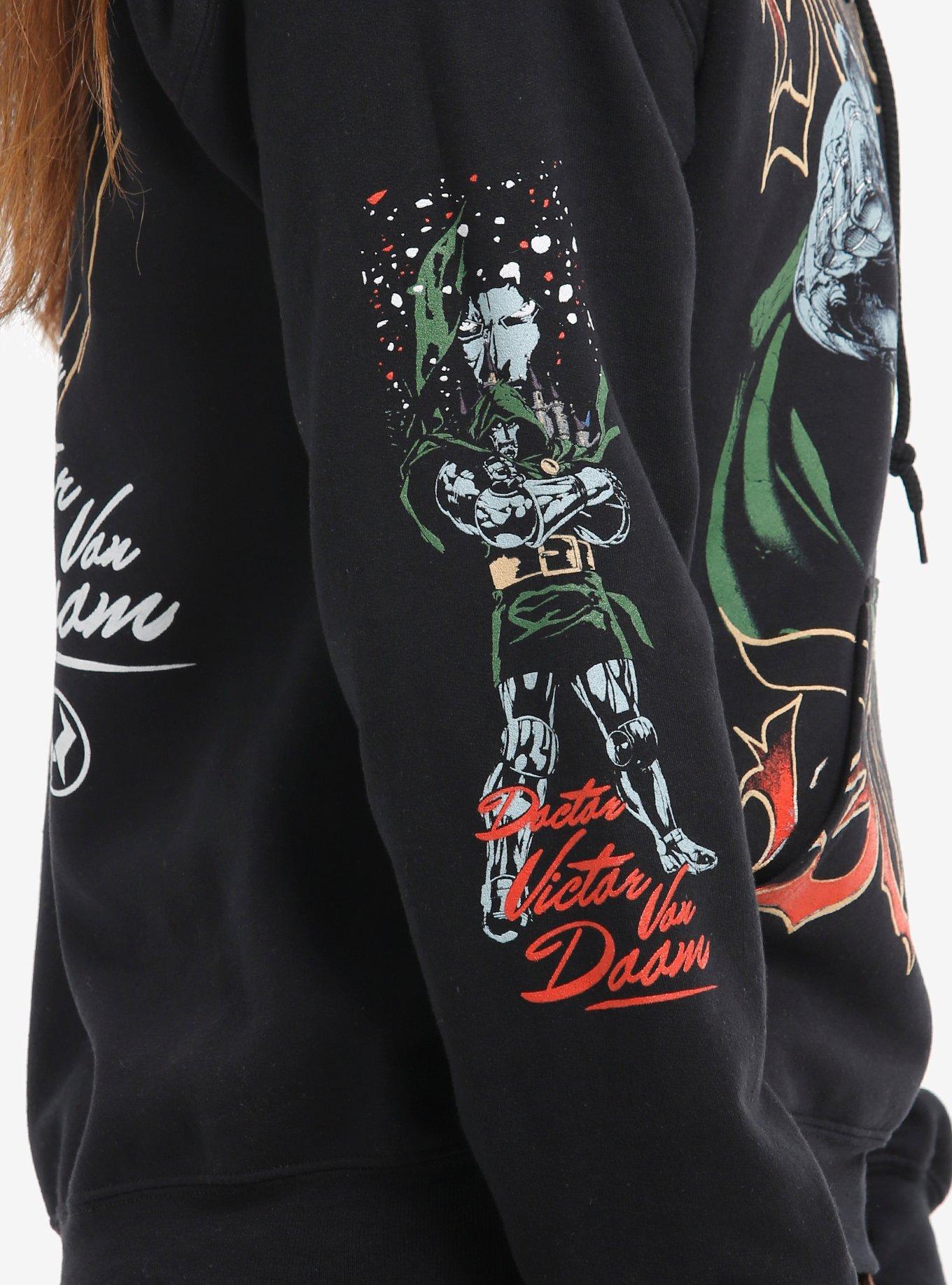 Marvel Doctor Doom Metal Hoodie, BLACK, alternate
