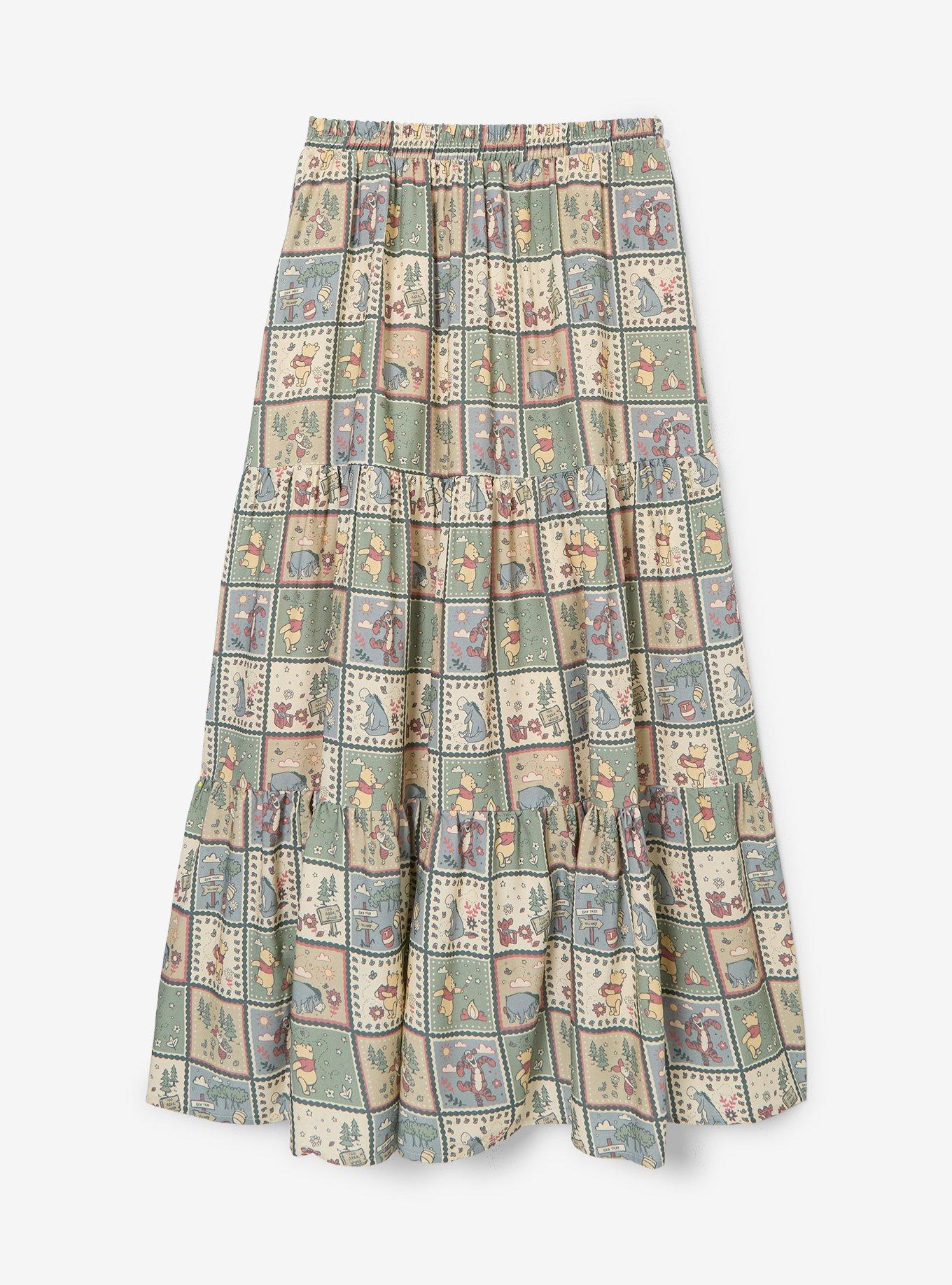 Disney Winnie The Pooh Patchwork Scenes Maxi Skirt, MULTI, alternate