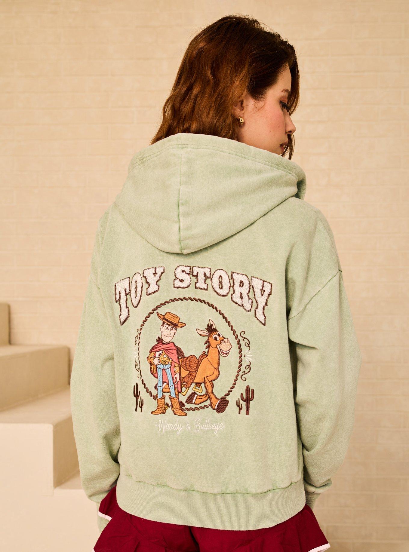 Disney Pixar Toy Story Woody & Bullseye Cropped Zippered Hoodie, , hi-res