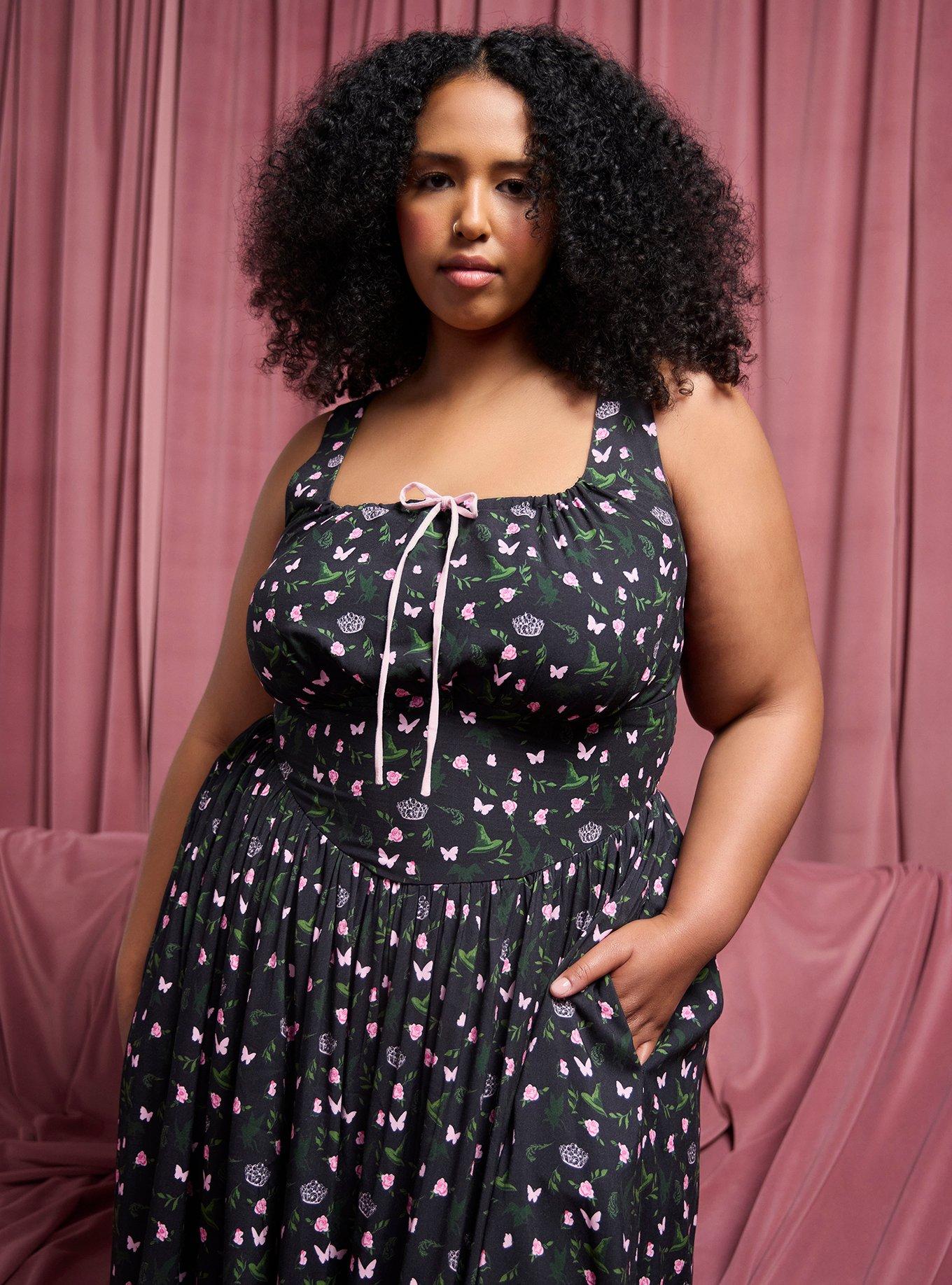 Her Universe Wicked Elphaba & Glinda Icons Midi Dress Plus Size Her Universe Exclusive, , hi-res