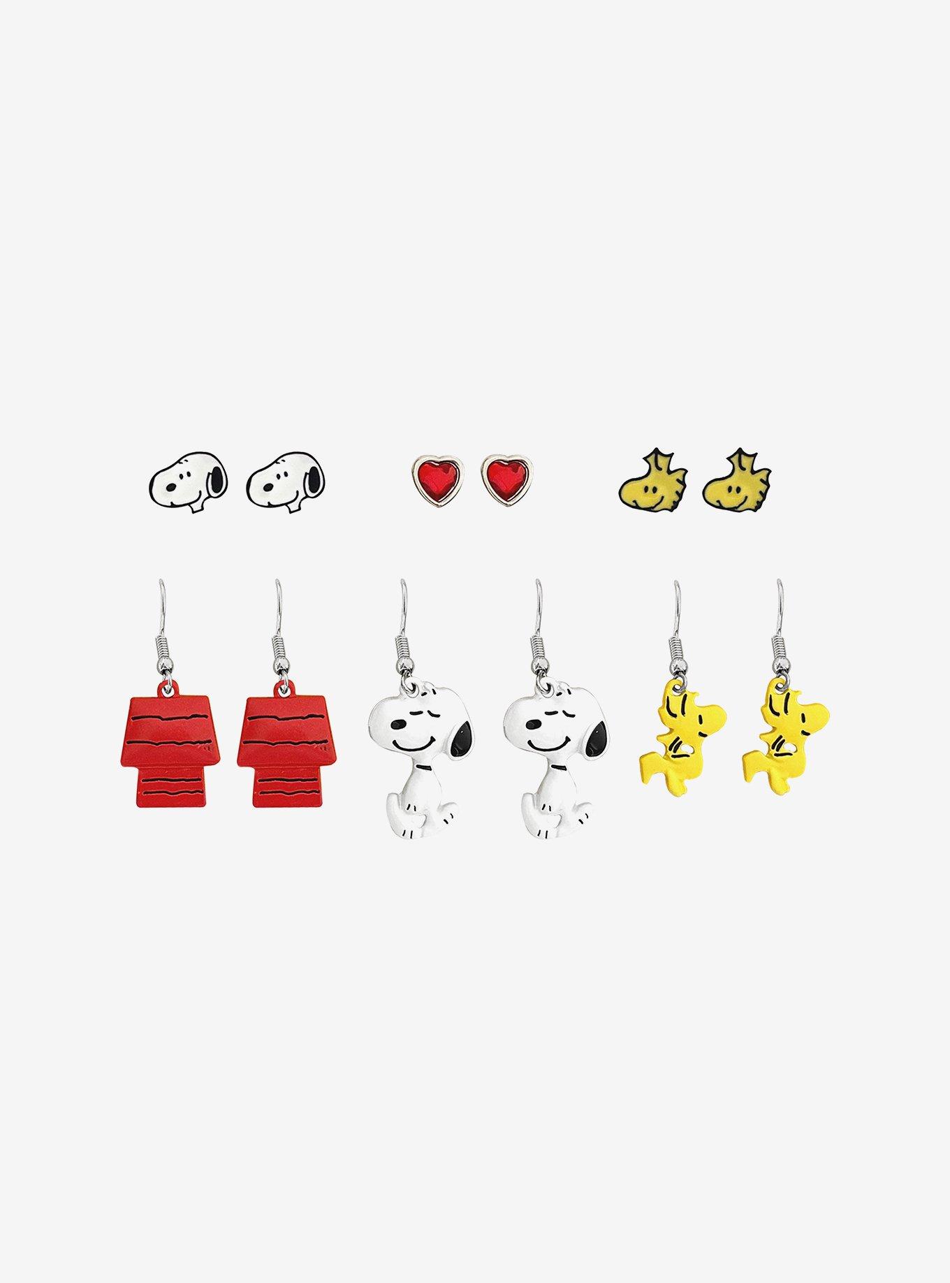 Peanuts Snoopy & Woodstock Earring Set, , hi-res