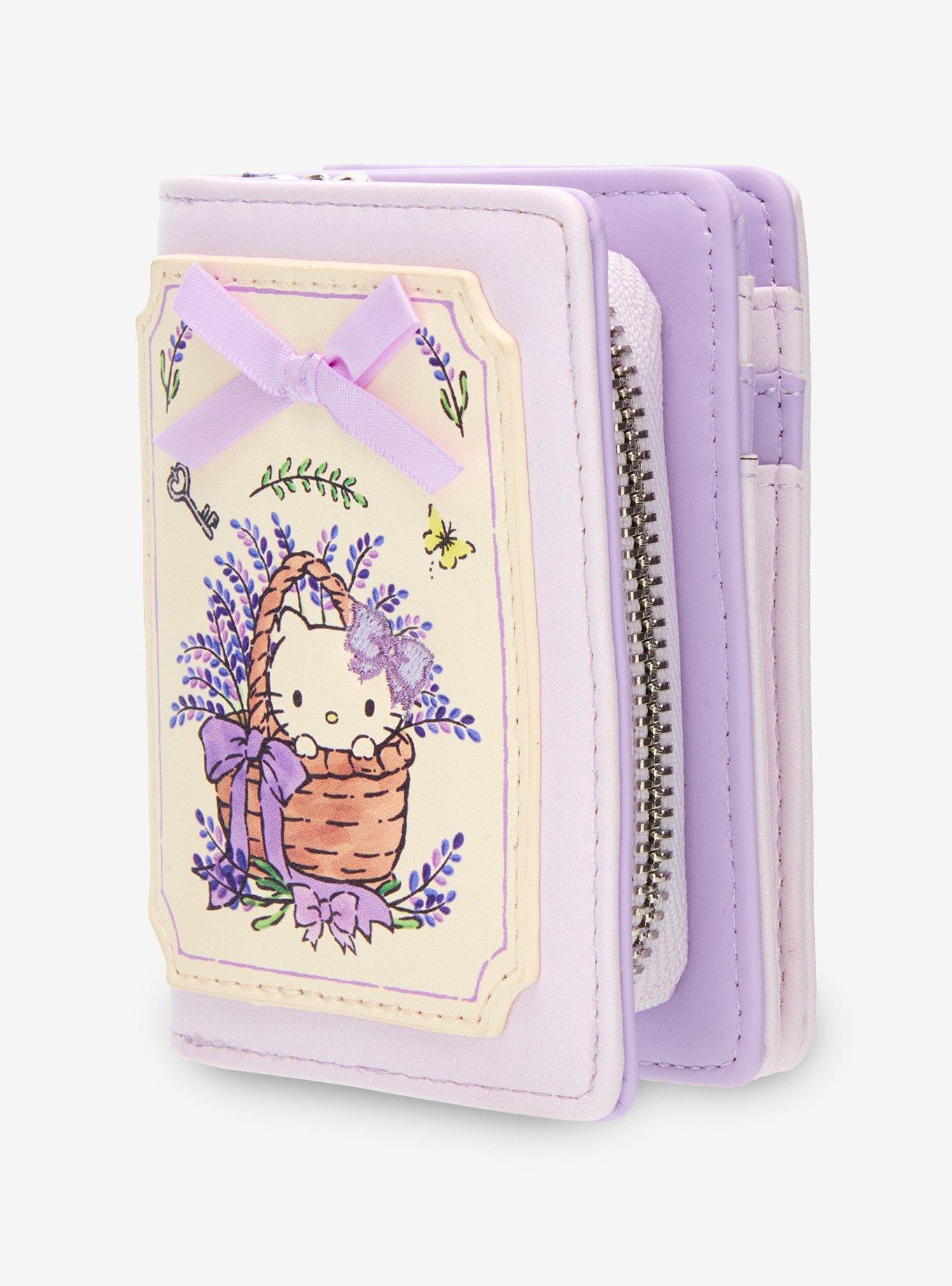 Hello Kitty Lavender Flower Wallet, , hi-res