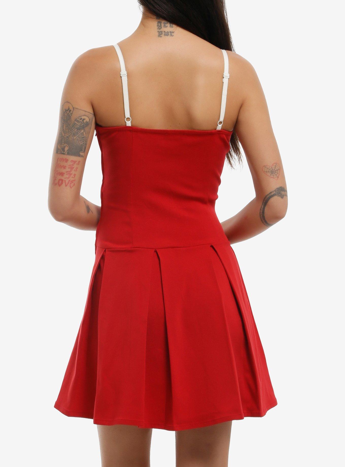 Sweet Society Red Rosette Mini Dress, , alternate