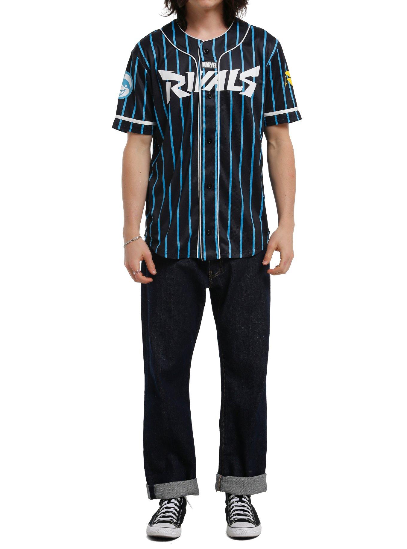 Marvel Rivals Jeff The Land Shark Baseball Jersey, BLUE, alternate