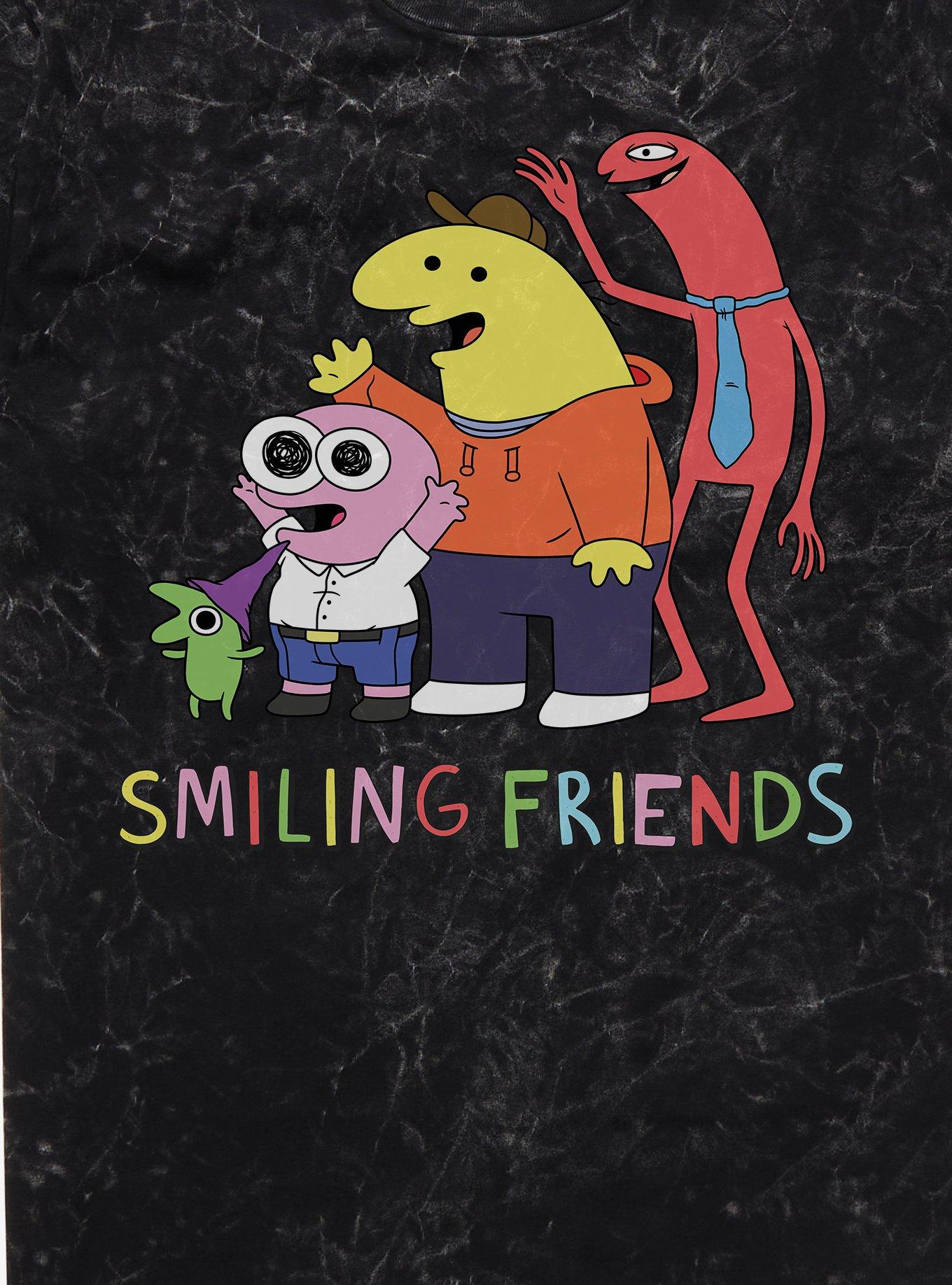 Smiling Friends Waving Mineral Wash T-Shirt, , hi-res