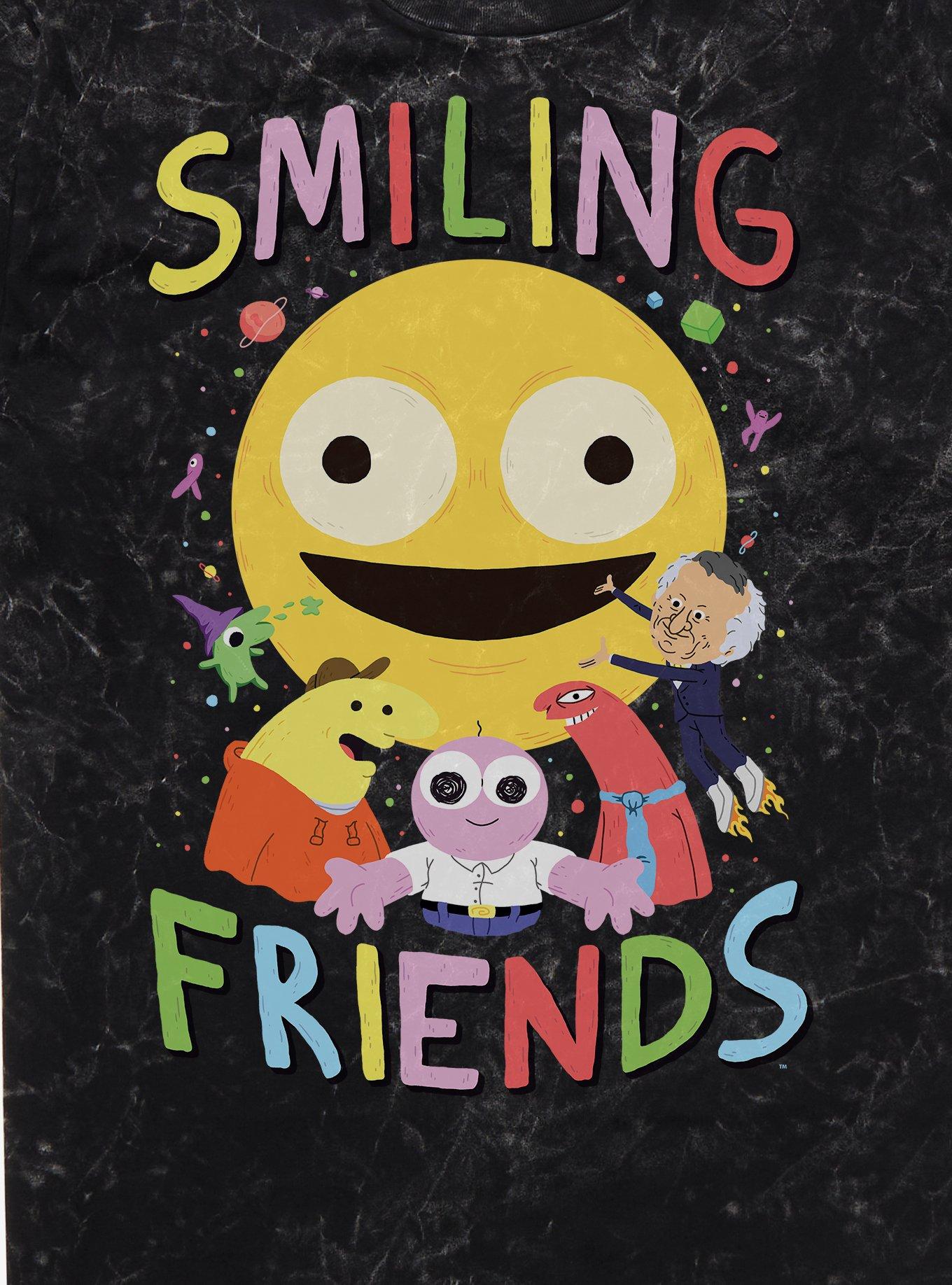 Smiling Friends Hugs All Around Mineral Wash T-Shirt, , hi-res