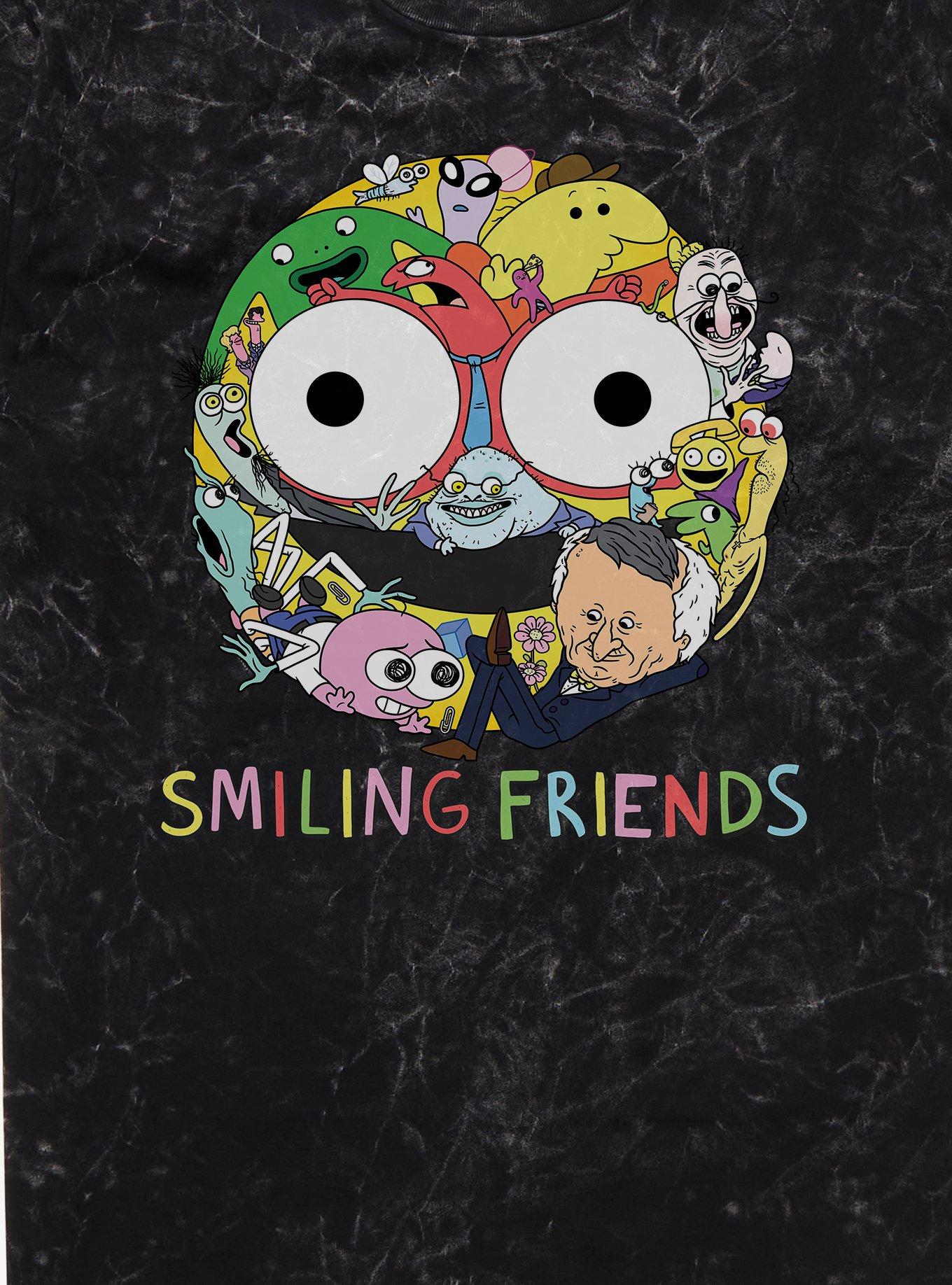 Smiling Friends Smiley Collage Mineral Wash T-Shirt, , hi-res