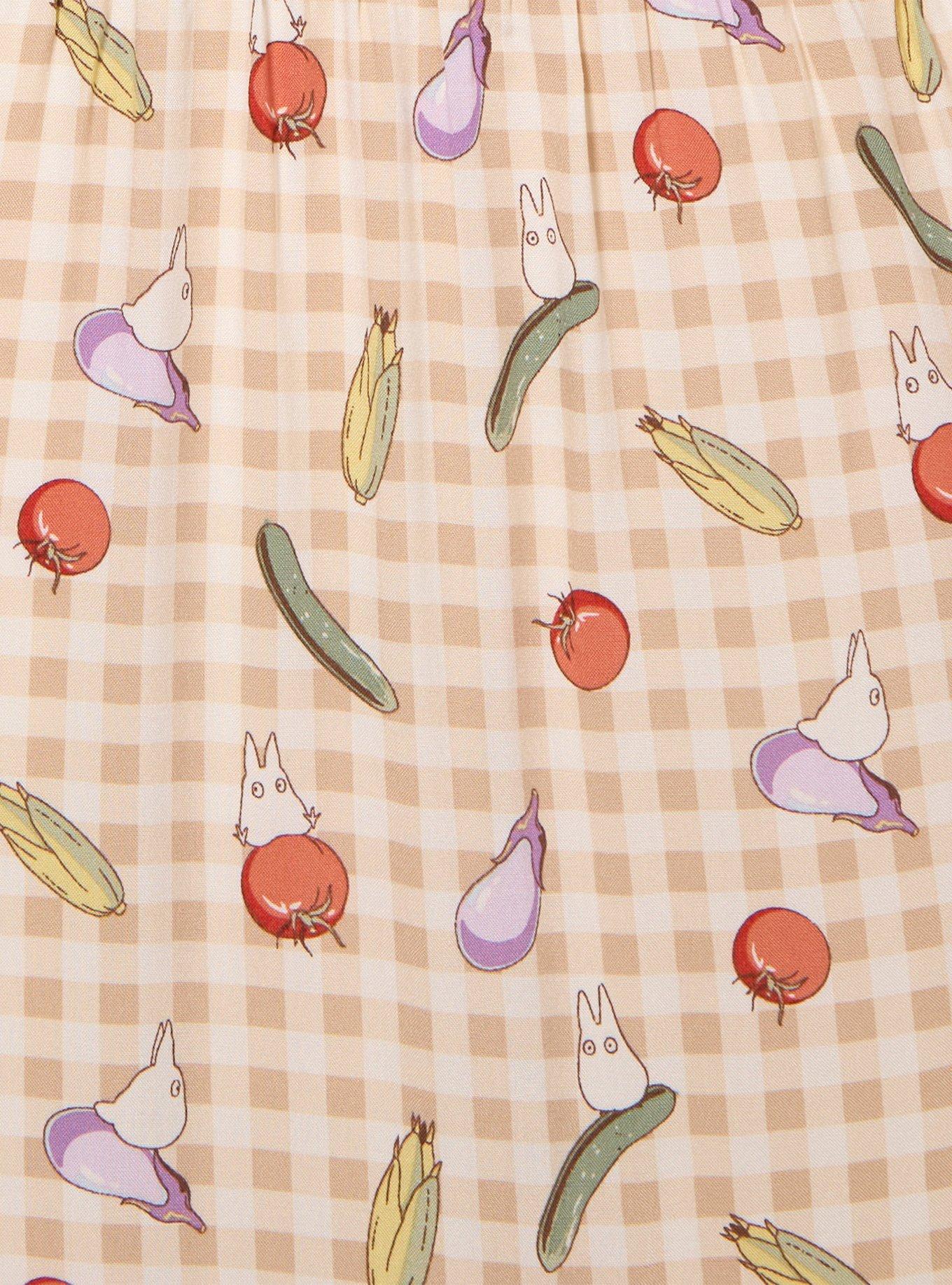 Studio Ghibli&reg; My Neighbor Totoro Veggies Gingham Maxi Skirt &mdash; BoxLunch Exclusive, BIRCH, alternate
