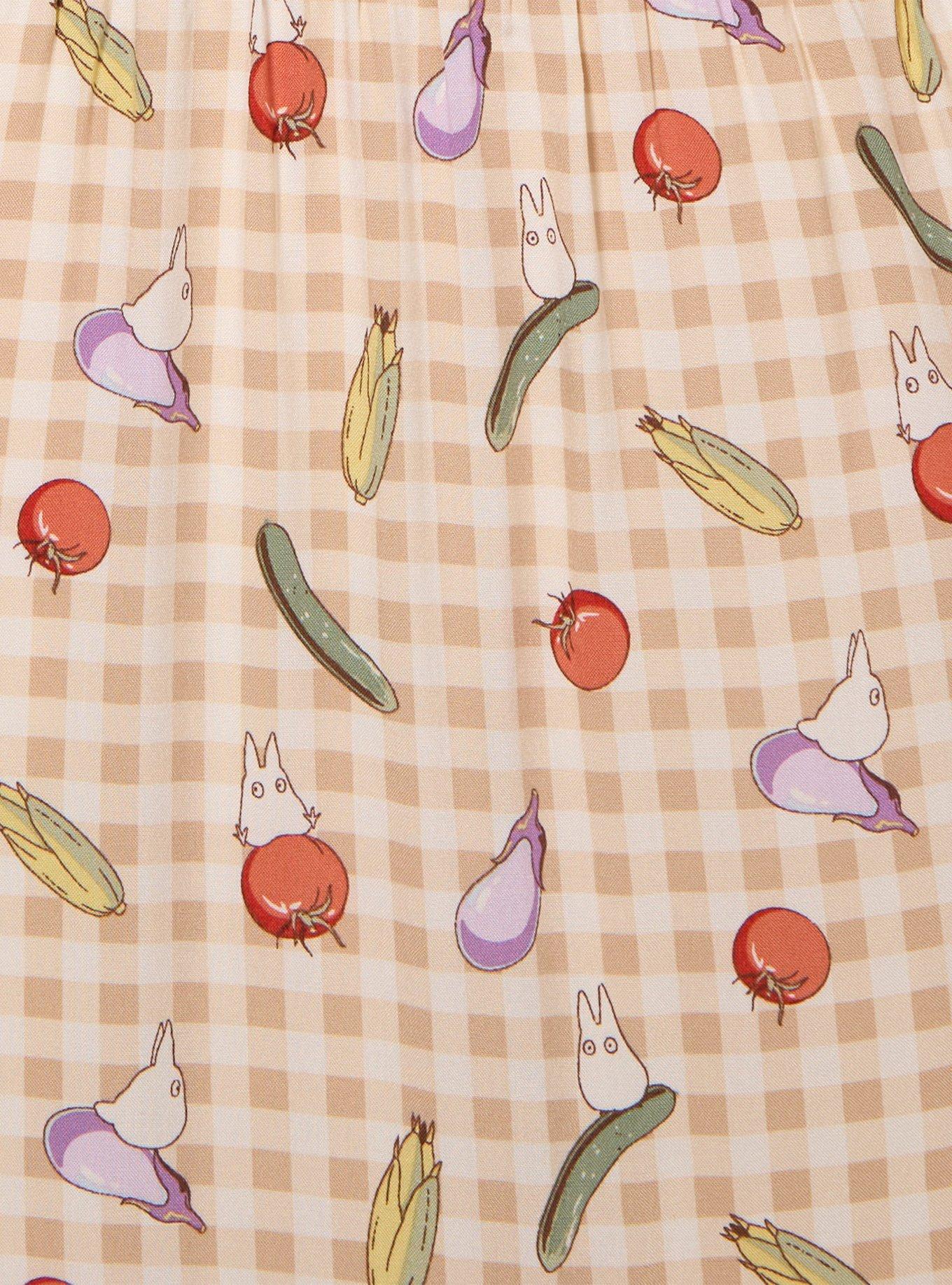 Studio Ghibli&reg; My Neighbor Totoro Veggies Gingham Plus Size Maxi Skirt &mdash; BoxLunch Exclusive, BIRCH, alternate