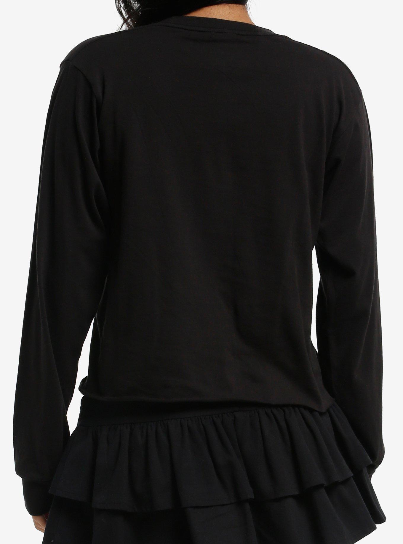 Stranger Things Hellfire Club Girls Crop Long-Sleeve T-Shirt, MULTI, alternate