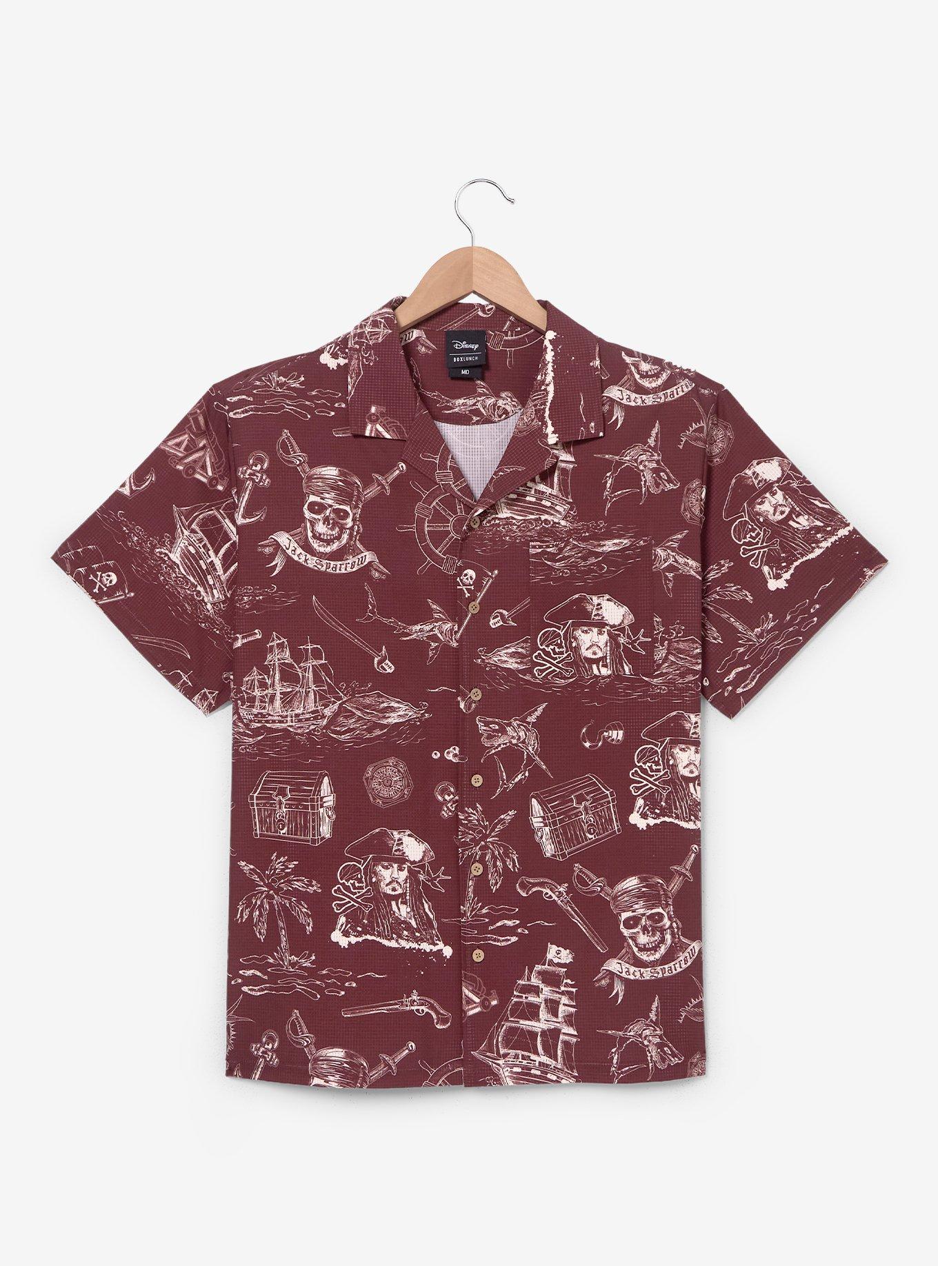 Disney Pirates Of The Caribbean Icons Allover Print Woven Button-Up, , hi-res