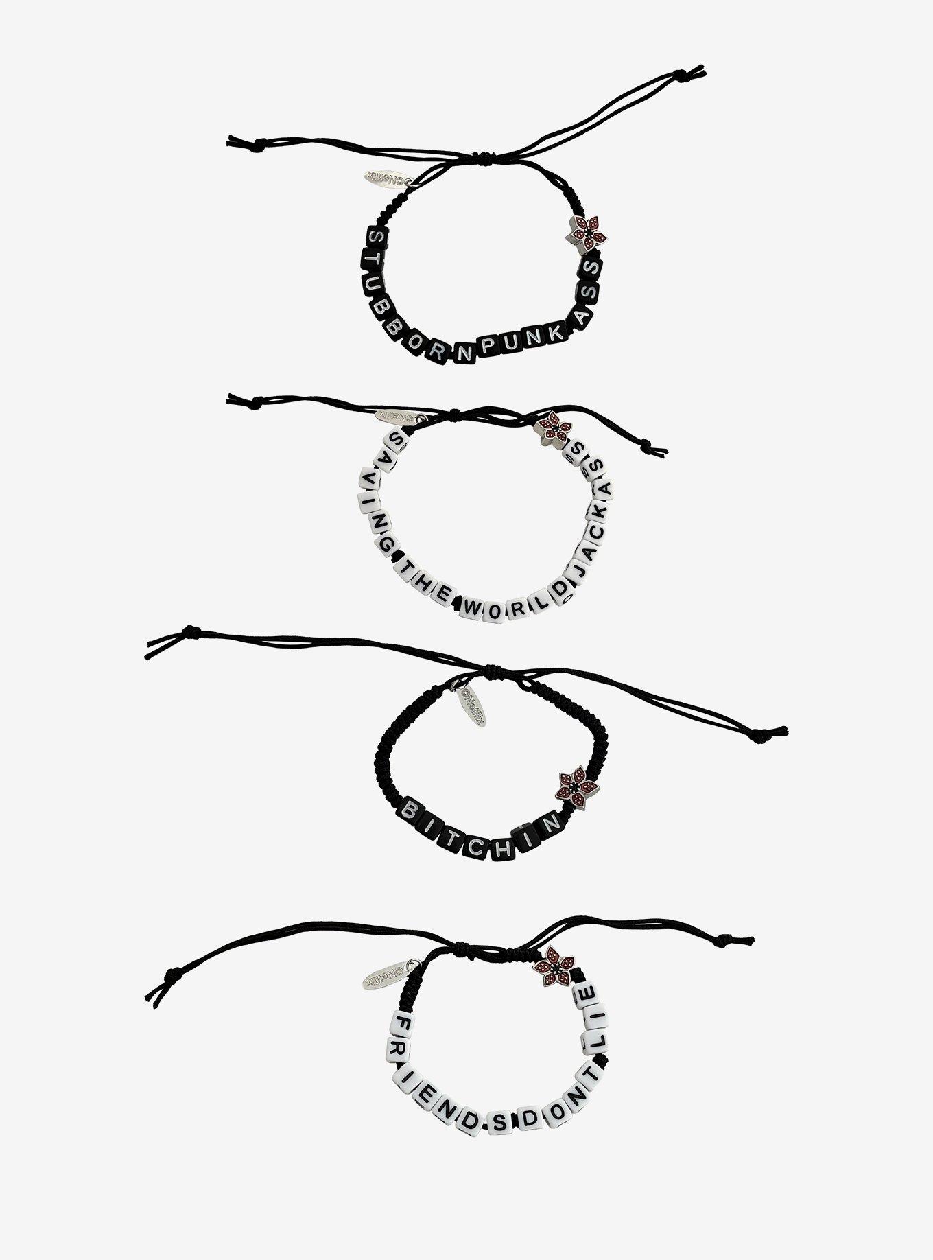 Stranger Things Quotes Bracelet Set, , hi-res
