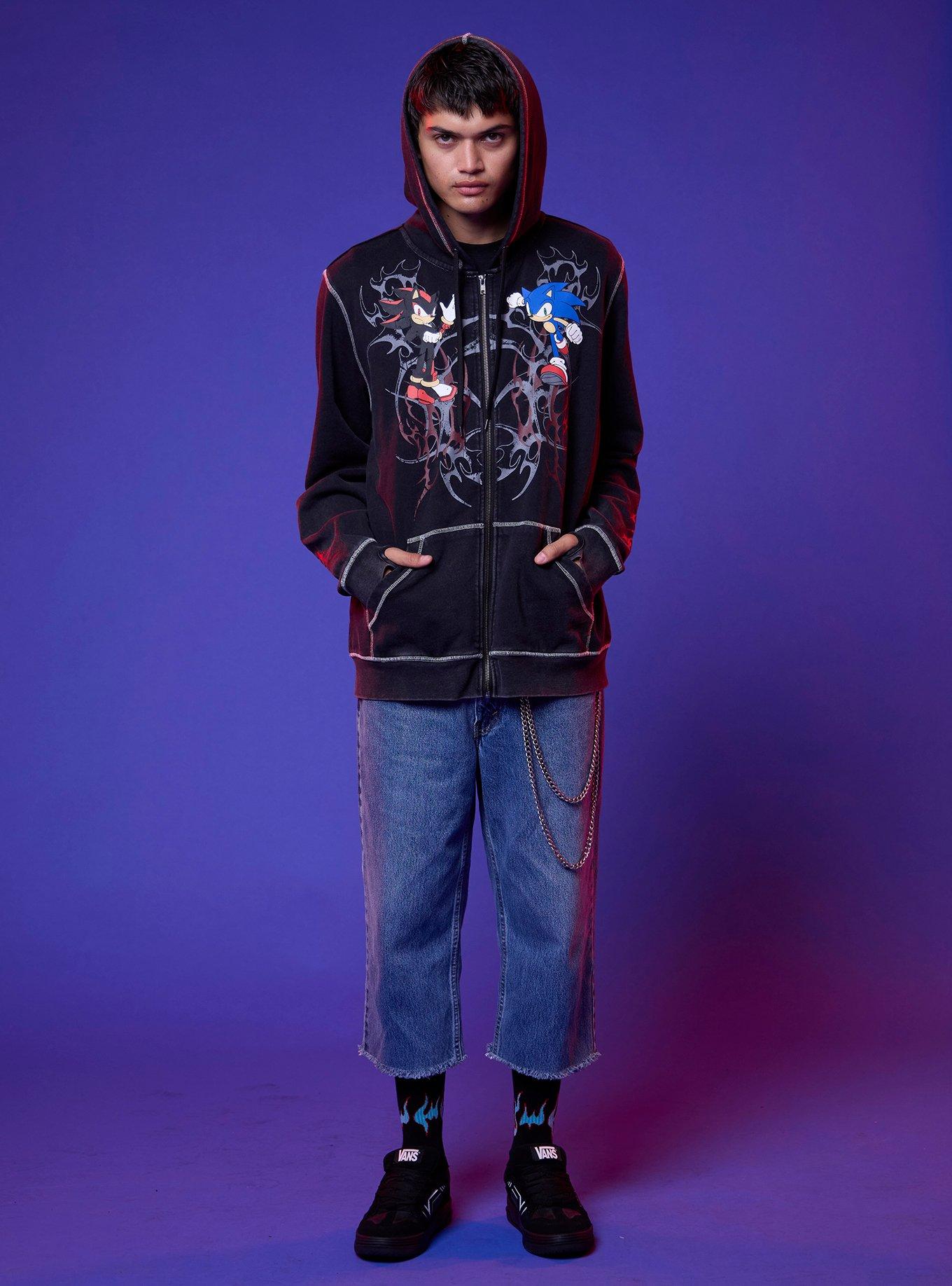 Sonic The Hedgehog Shadow & Sonic Cyber Sigils Hoodie, MULTI, alternate - view 3